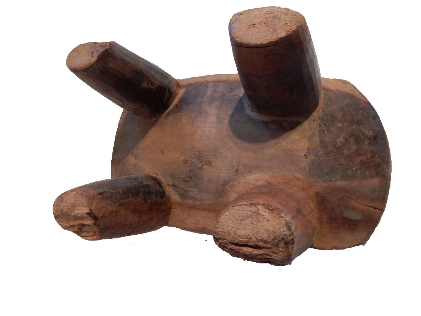 African Old Senufo Low Milk Stool I Coast 15.75" w by 7" h #25