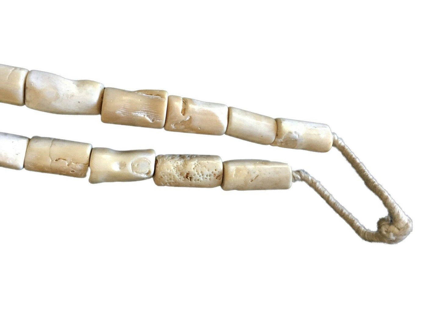 Superb Trade African Natural white Coral 35 Beads