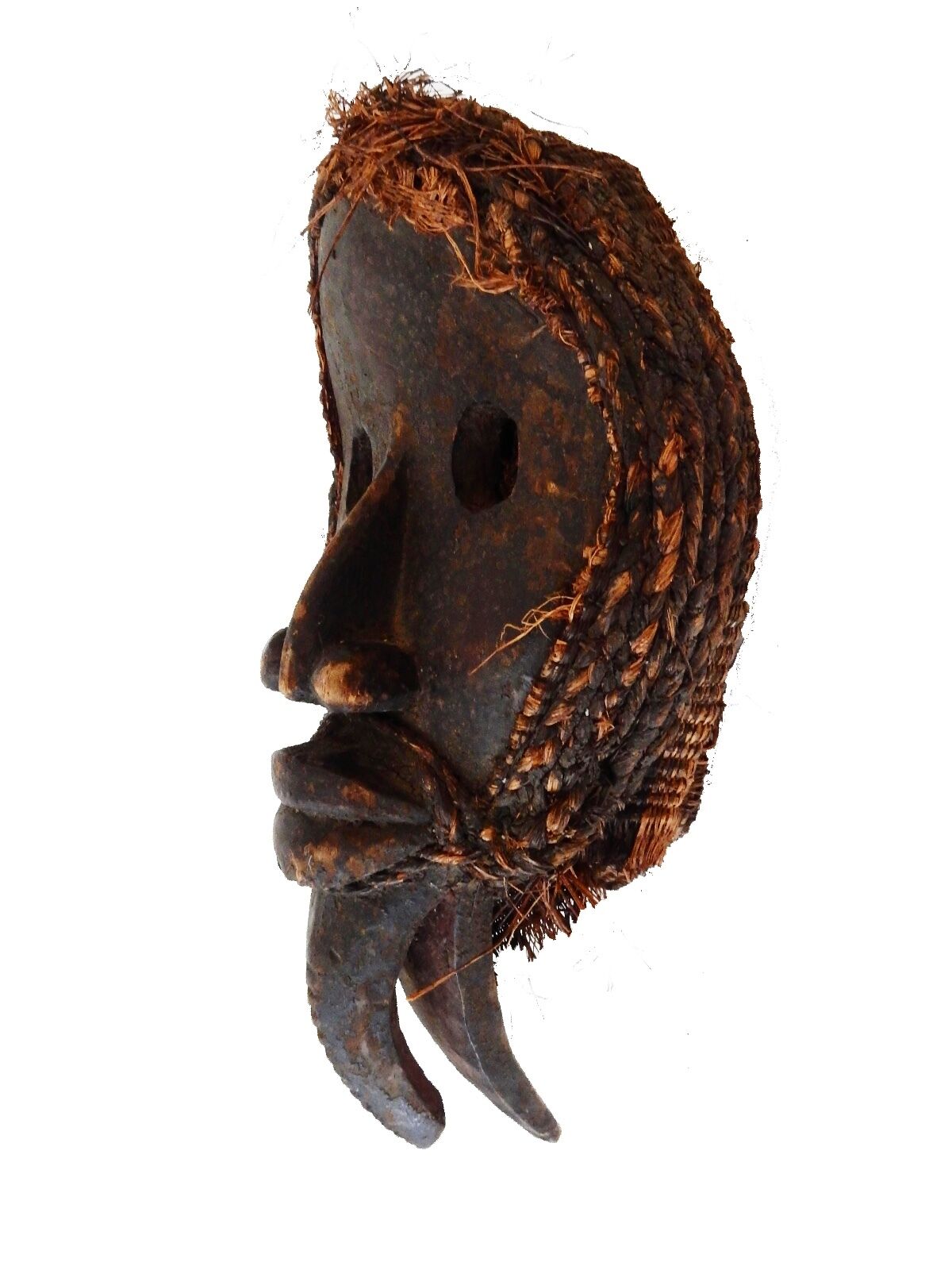 #7028 SUPERB AFRICAN I. COAST DAN CEREMONIAL DANCE MASK 12.5" h