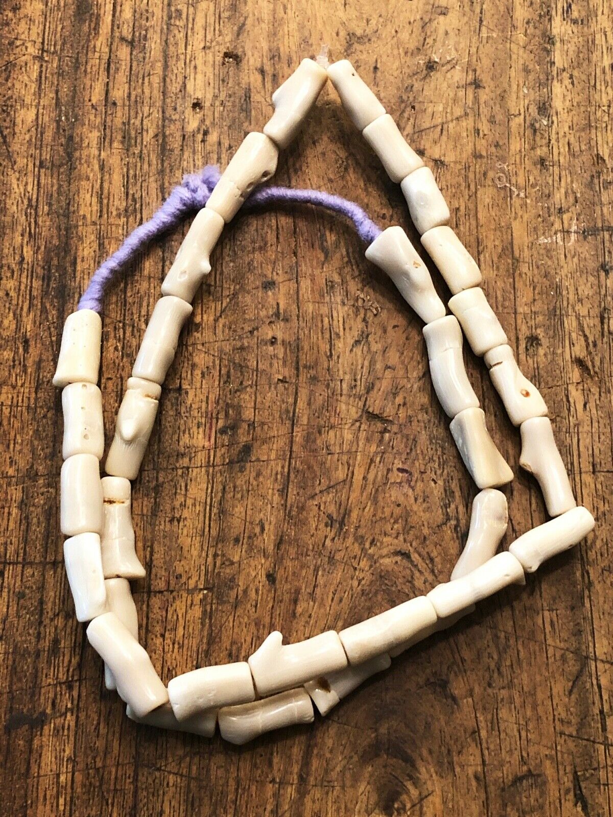 Superb Trade African Natural white Coral 32 Beads