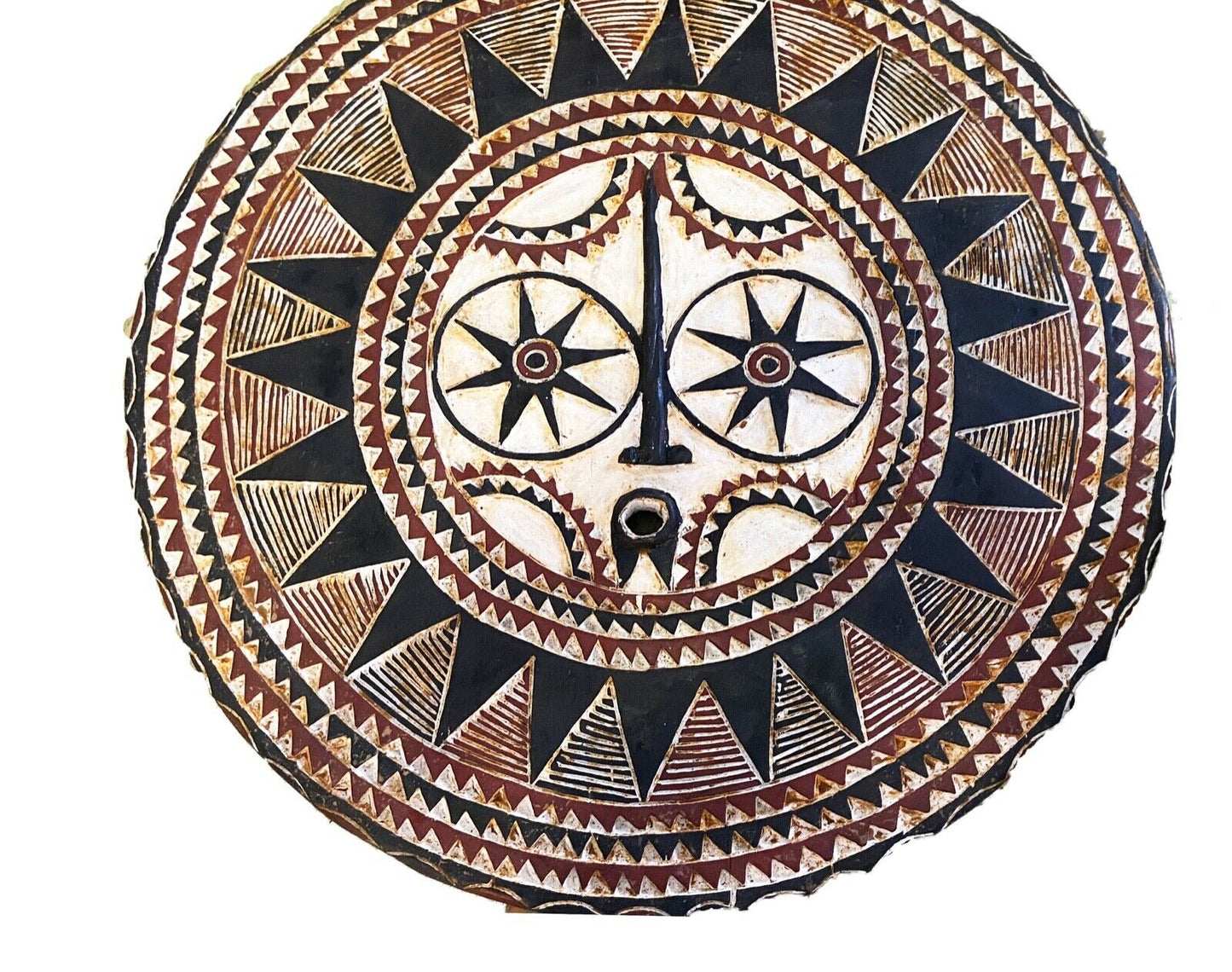 #878 Lg Bwa Sun Mask Burkina Faso 36.75 " H African Art