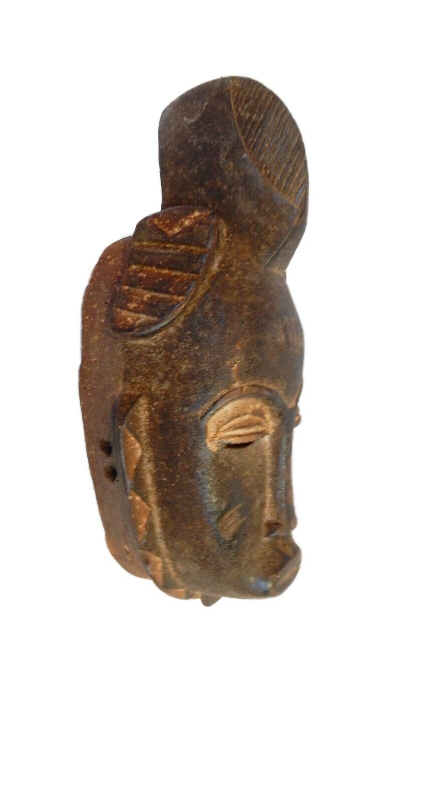 #126 Superb African Baule Portrait Mask Cote D'ivoire 13" H