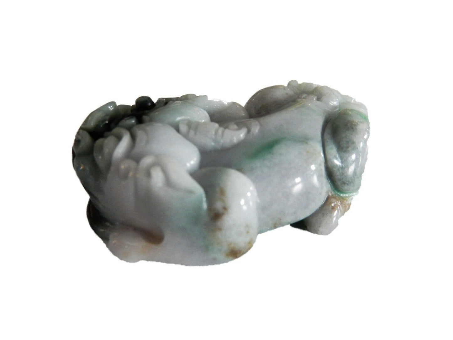 #173 Jadeite Jade  Carved PIXIU Wealth  Figure