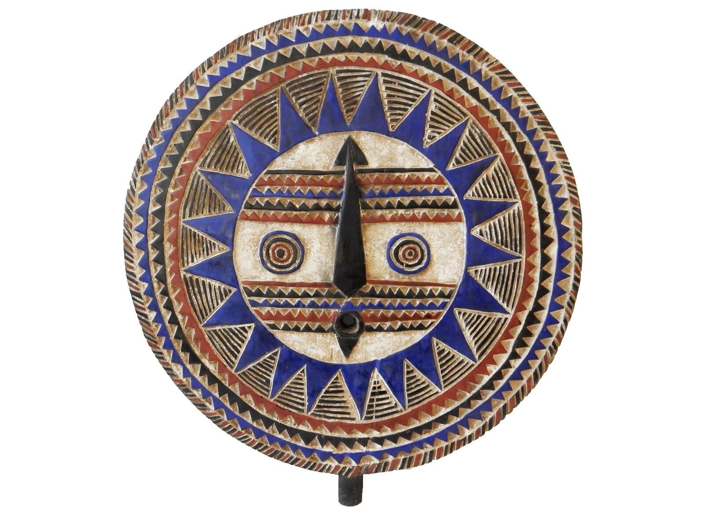 #772 Superb African LG Baule Tribe Moon Mask I Coast 33.5" H by 31' W