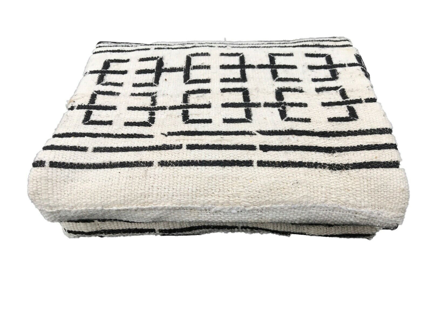 African Black & white Bogolan Mud Cloth textile Mali 38" by 60" #31