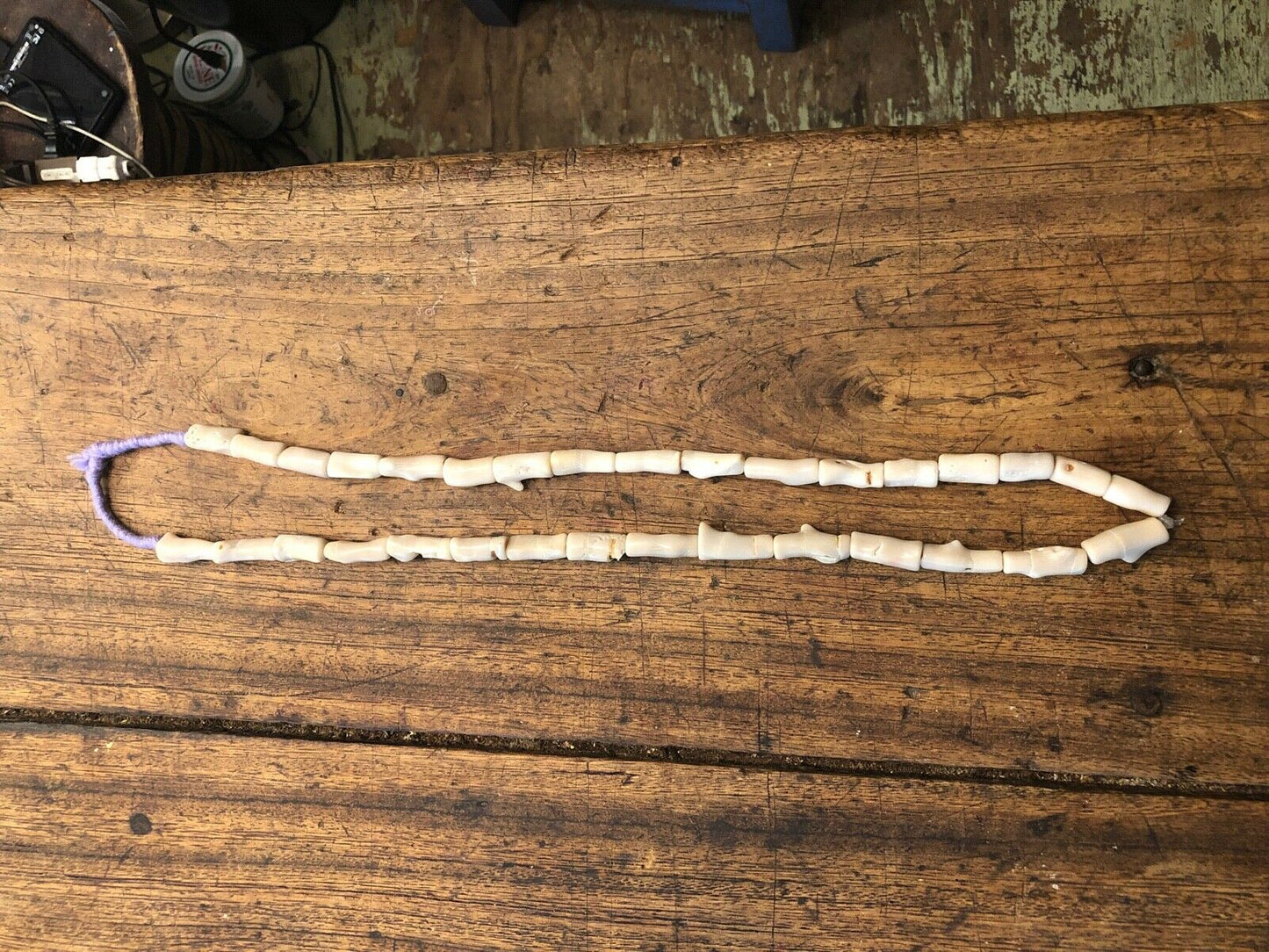 Superb Trade African Natural white Coral 32 Beads