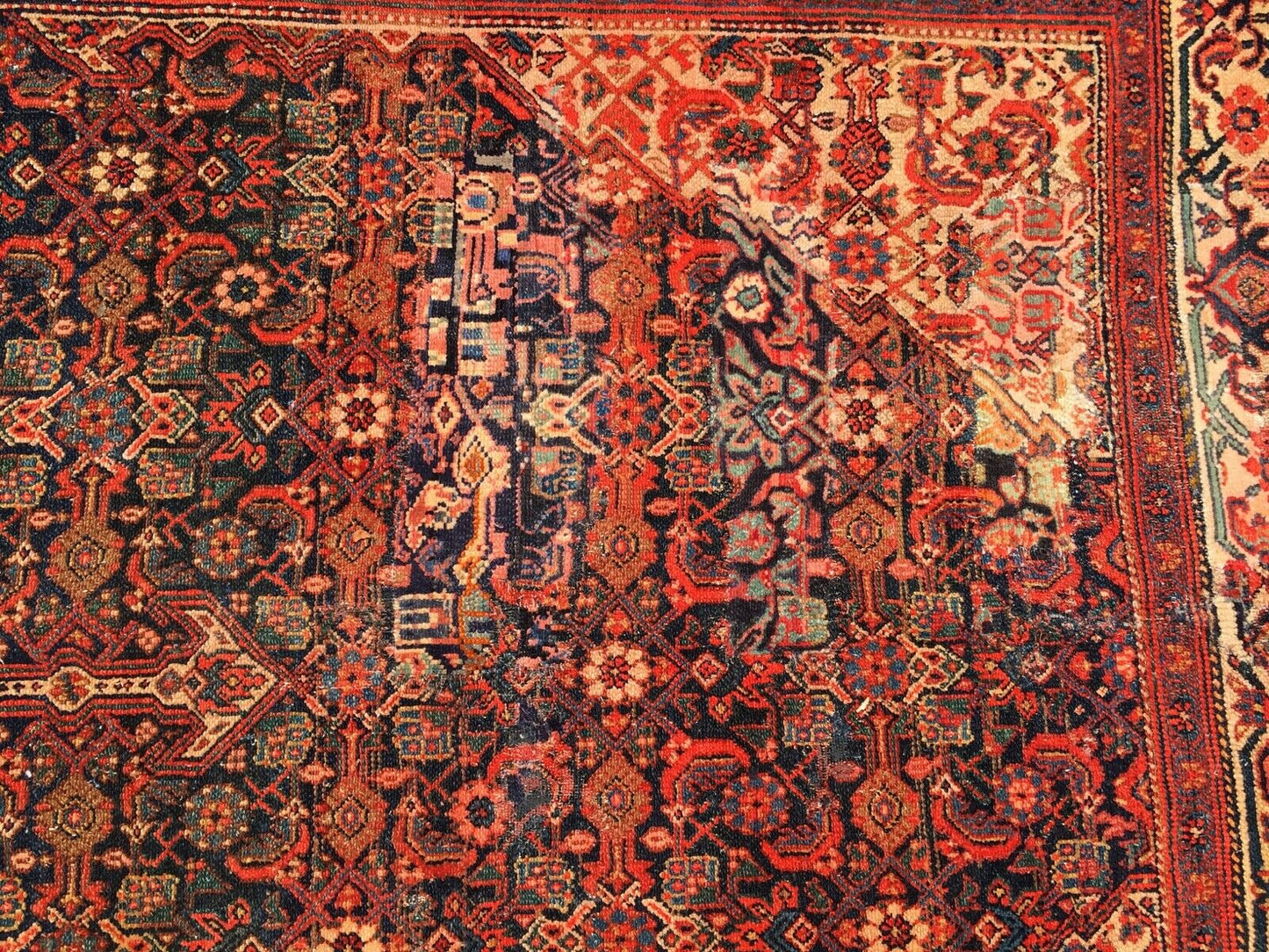 #1193 Stunning 19th C Palace Size Fereghan Saruk Rug 6' 9" x 16' 9"