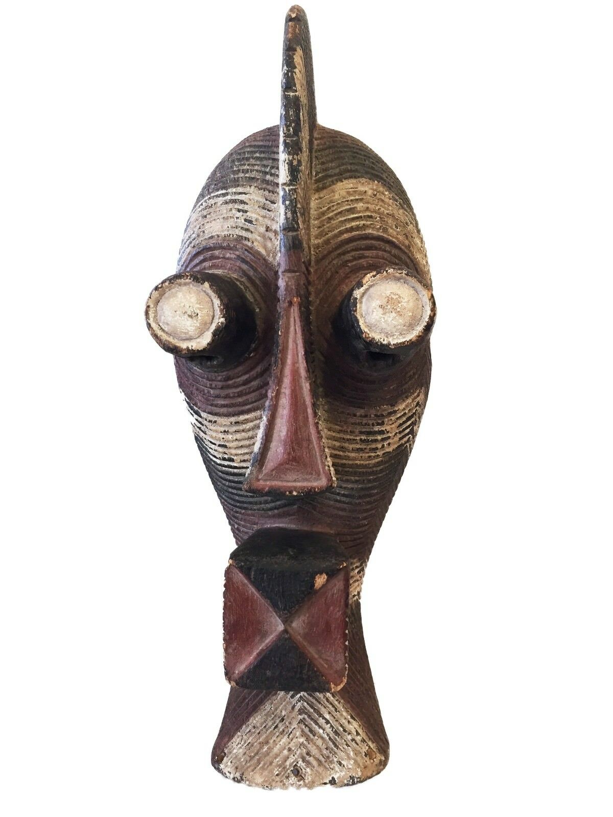 #6154/752 Old African Male Songye Kifwebe Mask 21" h