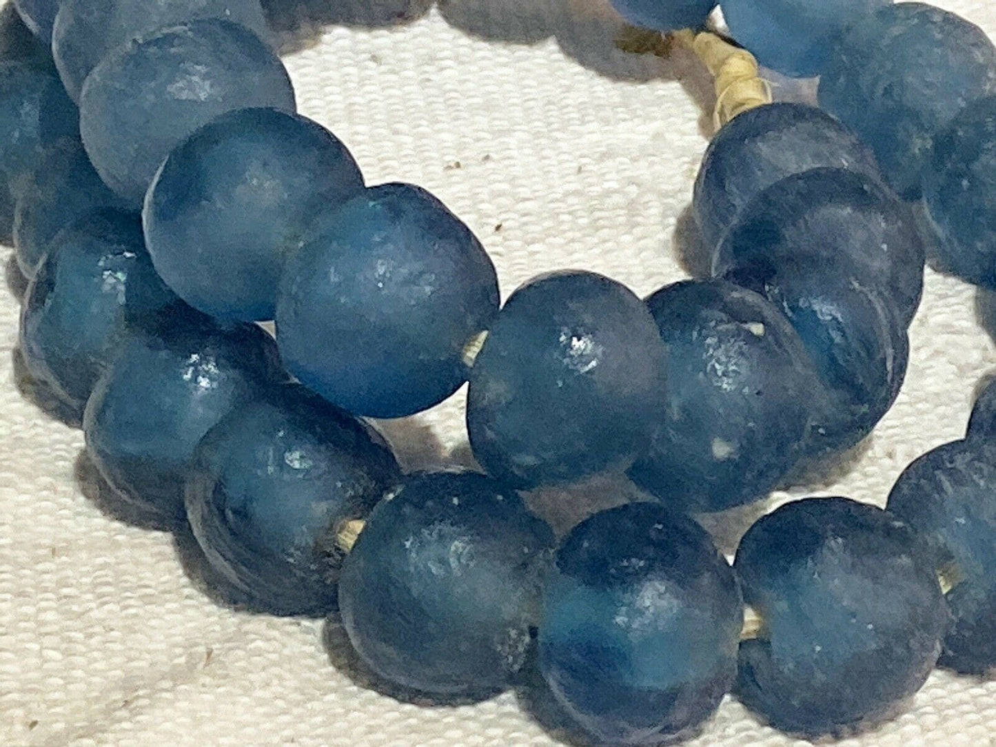 #706 African Jumbo GlassTrading Beads Necklace