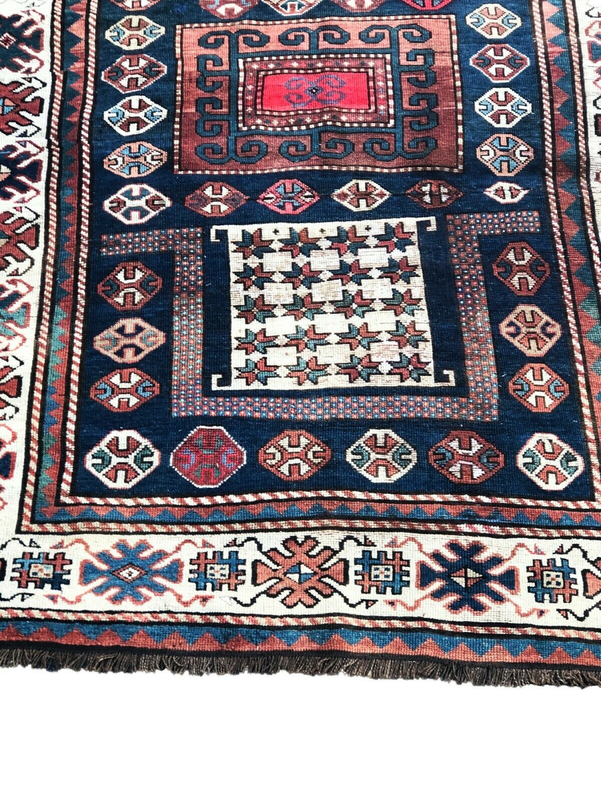 #5963 Rare exquisite 19th Caucasian Chagli Long Rug 10' 3" x 4' 9"