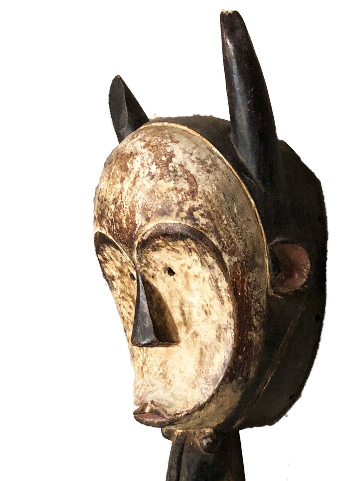 #227 African Dan Bird Mask W/ Beak Liberia 22.5" H