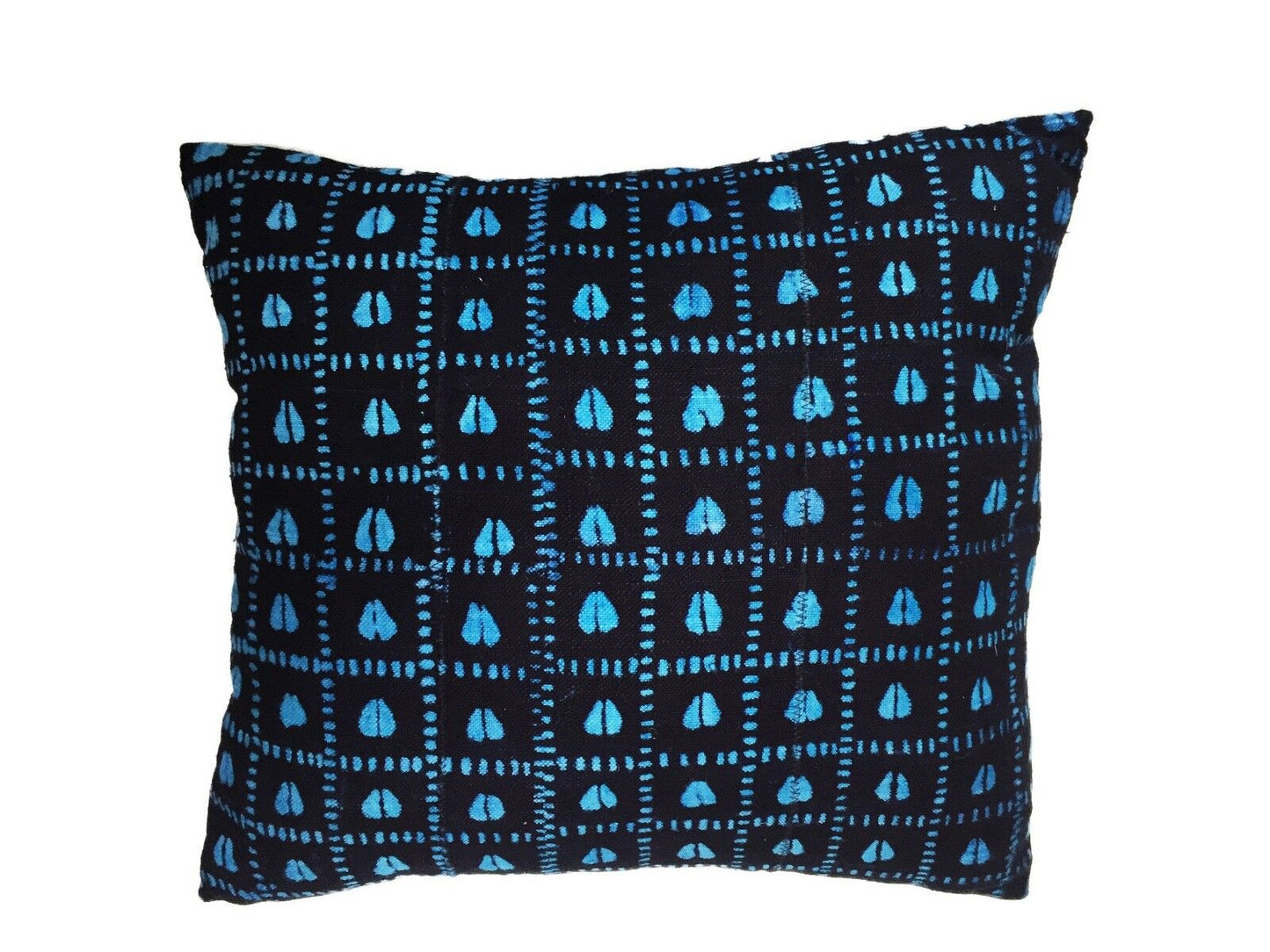 #1014 African Custom Made Indigo cloth Pillow