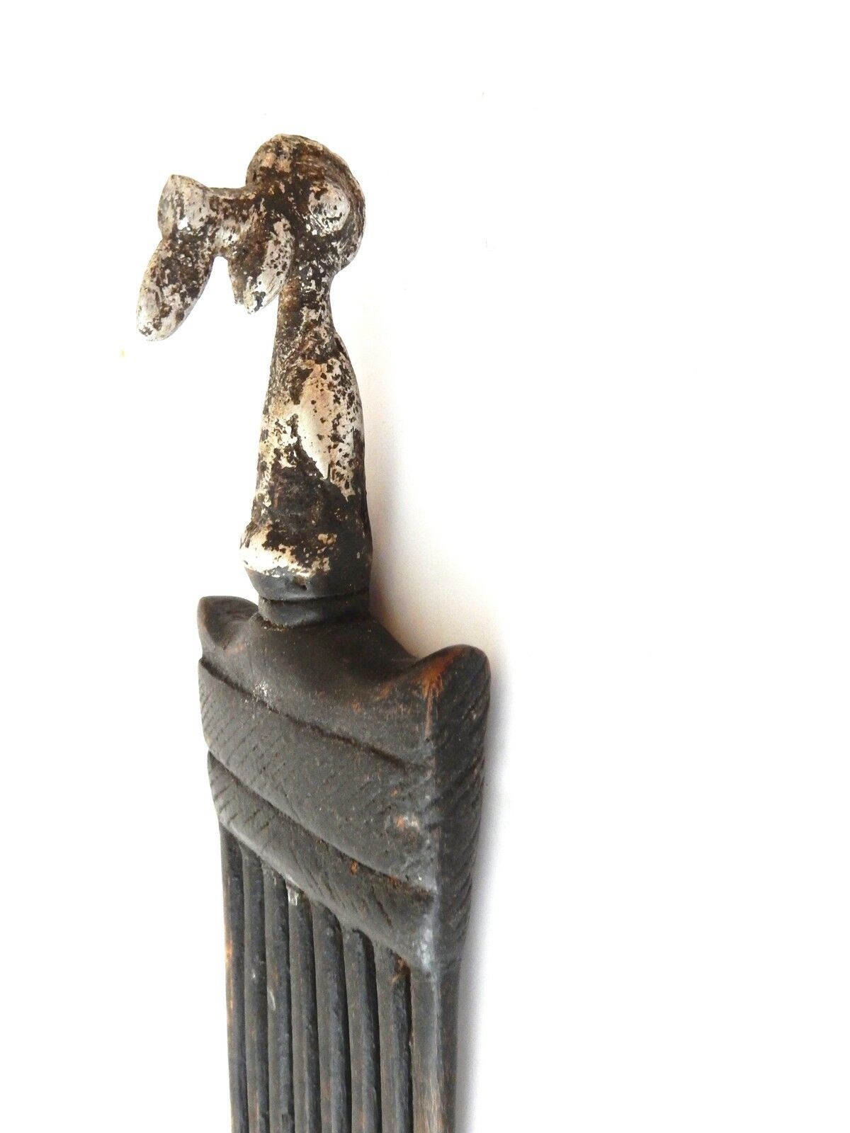 #1955 African Baule I.Coast Comb W/ Bird Head Sculpture