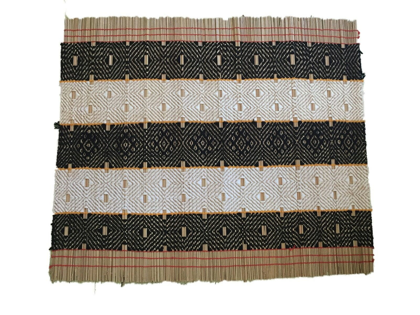 #1420 Mehinako Xingu Manioc Mat Amazon Brazil Framed 24" W by 36" H