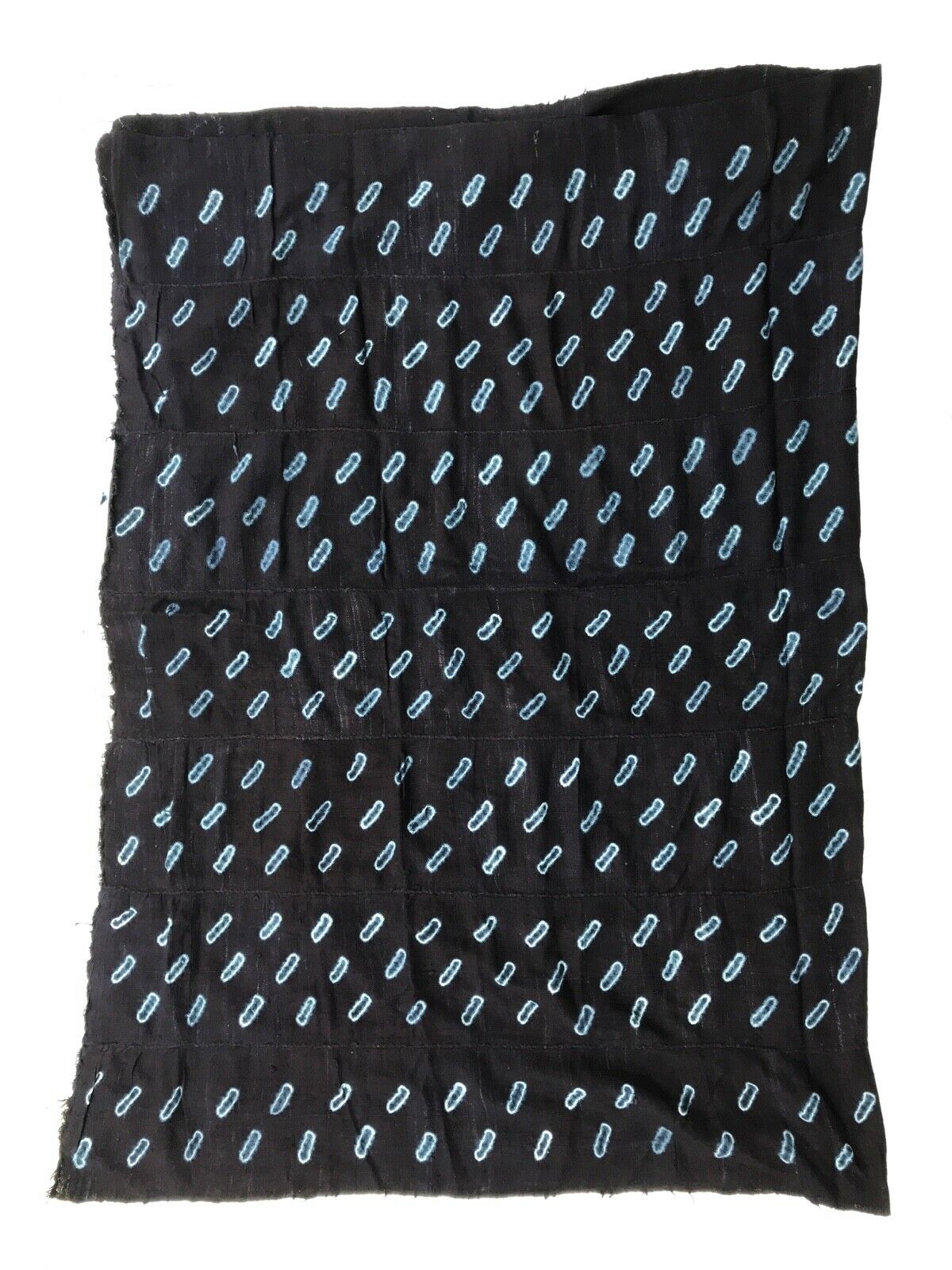 Fine Weaving Mali Indigo Mud Cloth Textile 41" by 54" # 51