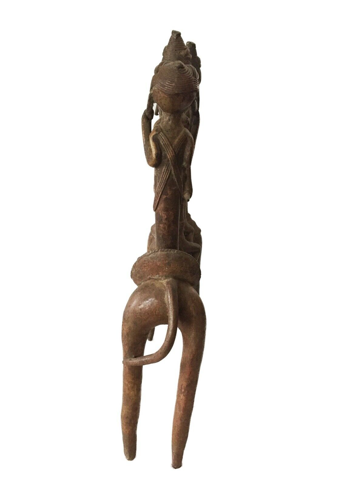 #1996 LG African Dogon Bronze Horse W/Companions 21.5" H by 18"W