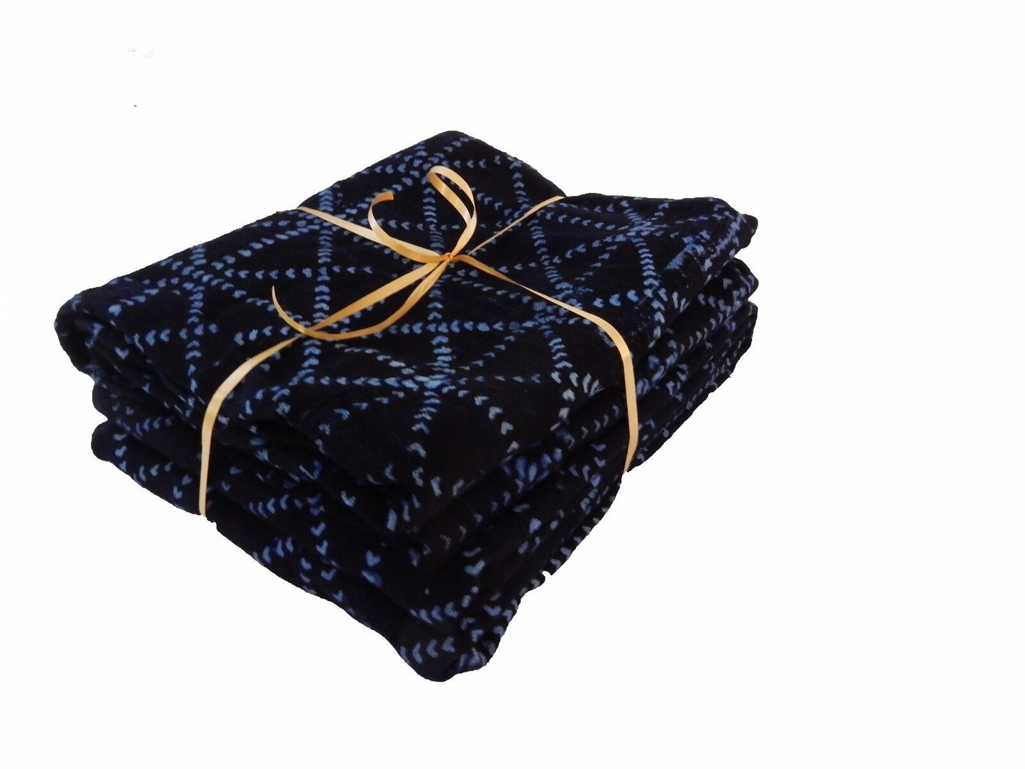 Malian Indigo Mud Cloth Textiles S/2 40" by 58" # 12