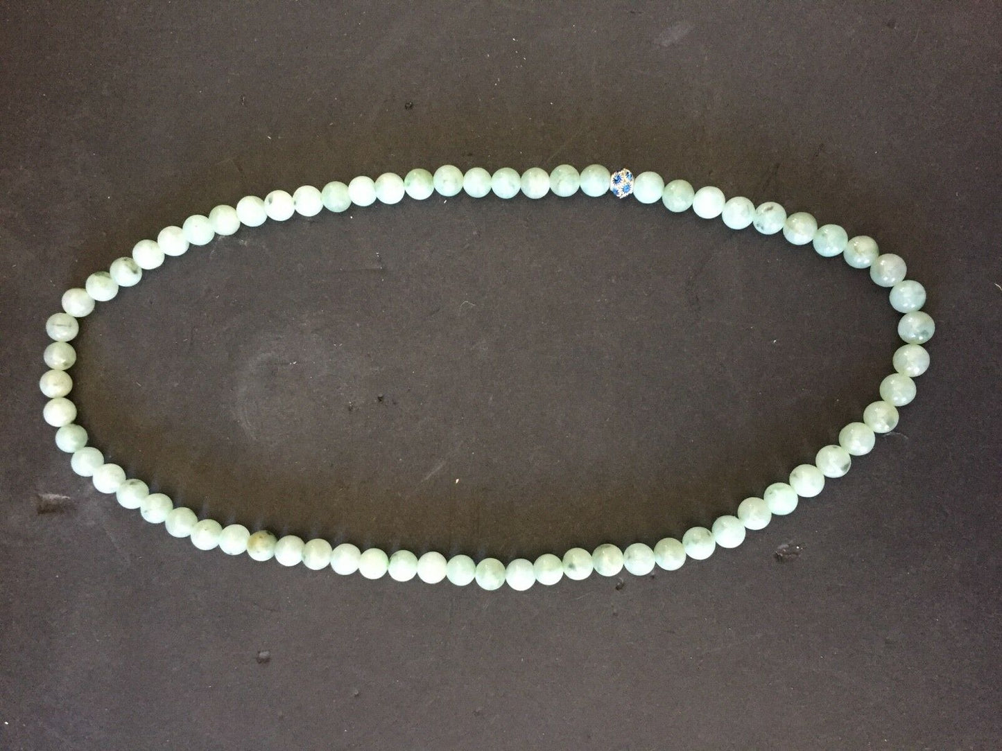#1687 Superb  Jadeite Jade  Necklace 68 beads