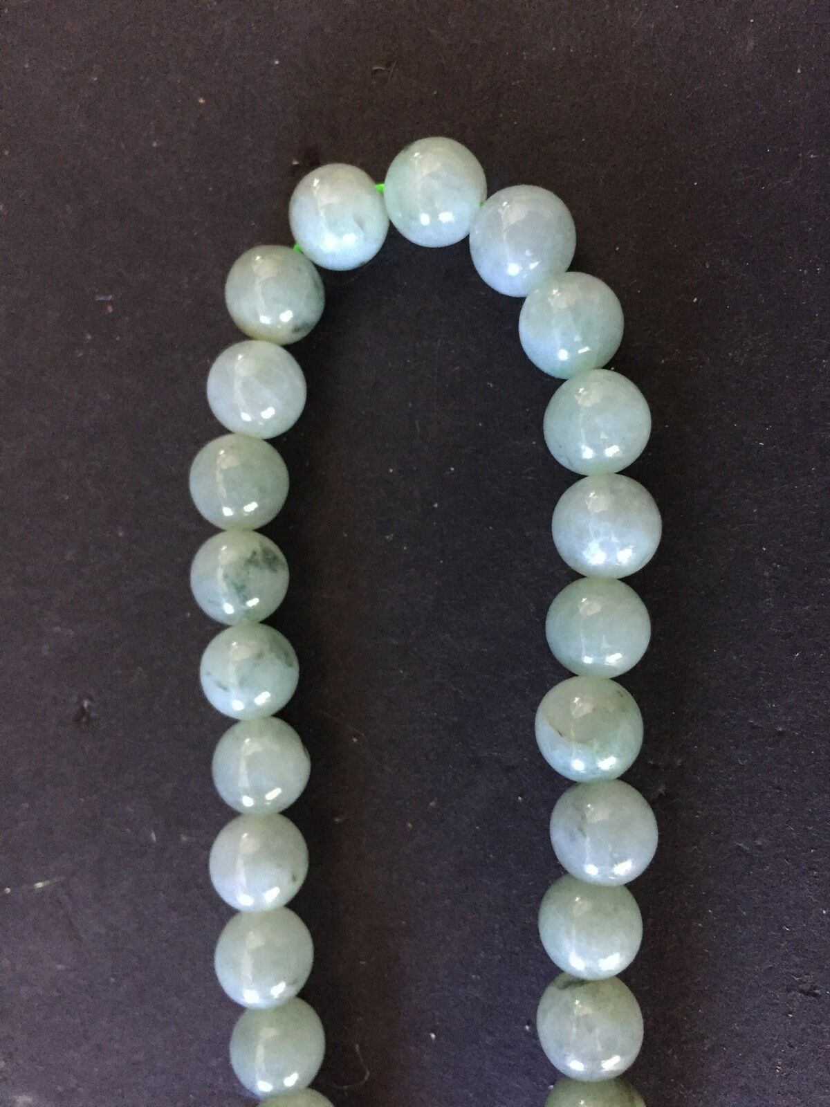 #1687 Superb  Jadeite Jade  Necklace 68 beads