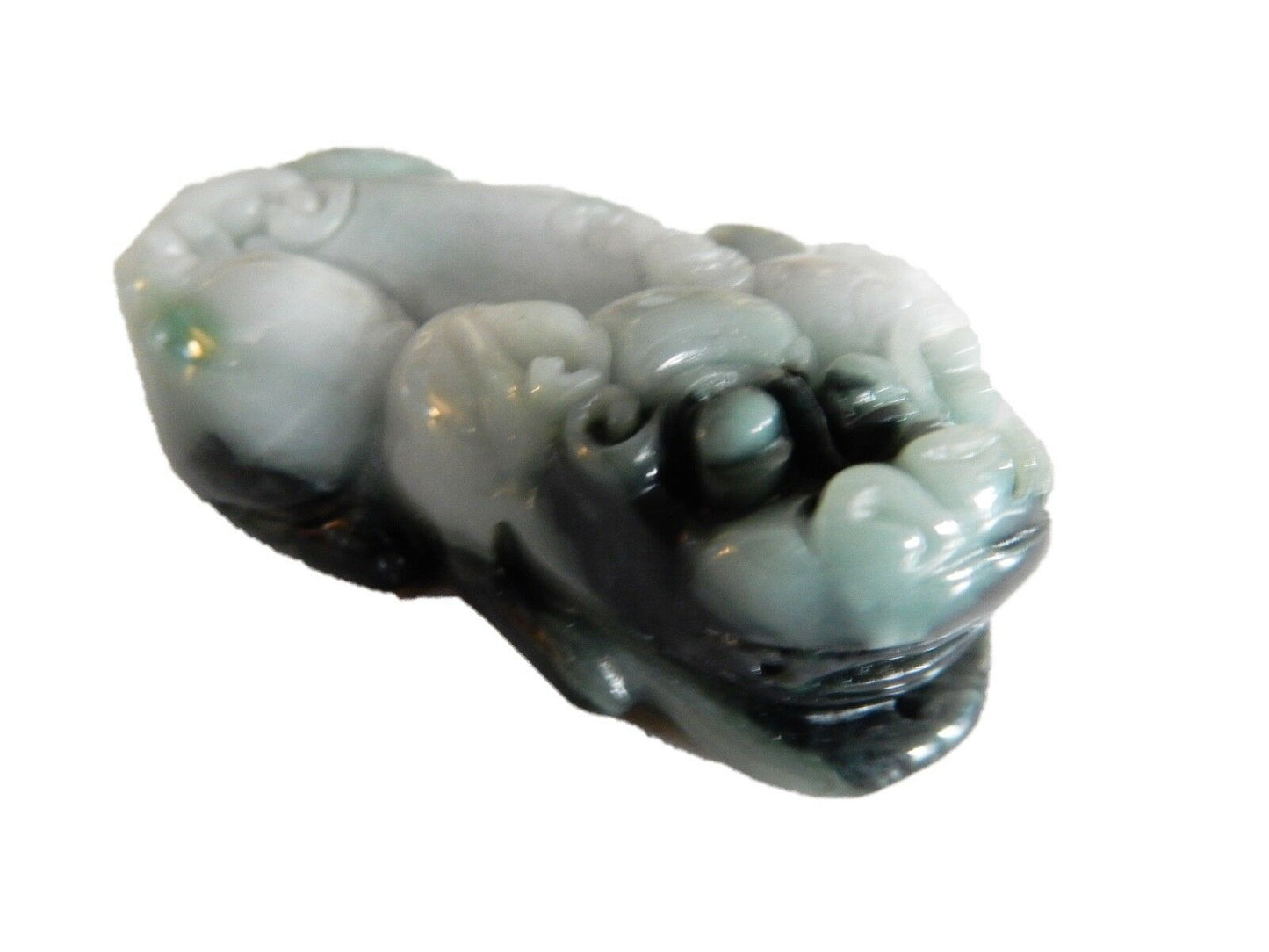 #173 Jadeite Jade  Carved PIXIU Wealth  Figure