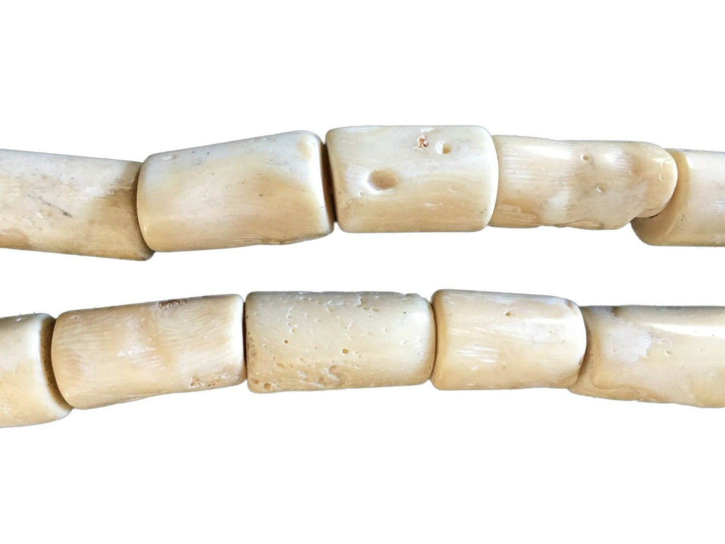 Superb Trade African Natural white Coral 35 Beads