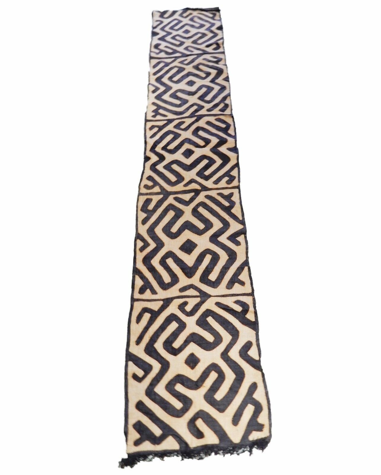 #223k60 Superb Kuba Cloth - Bushoong – DR Congo 115 Long by 20" w
