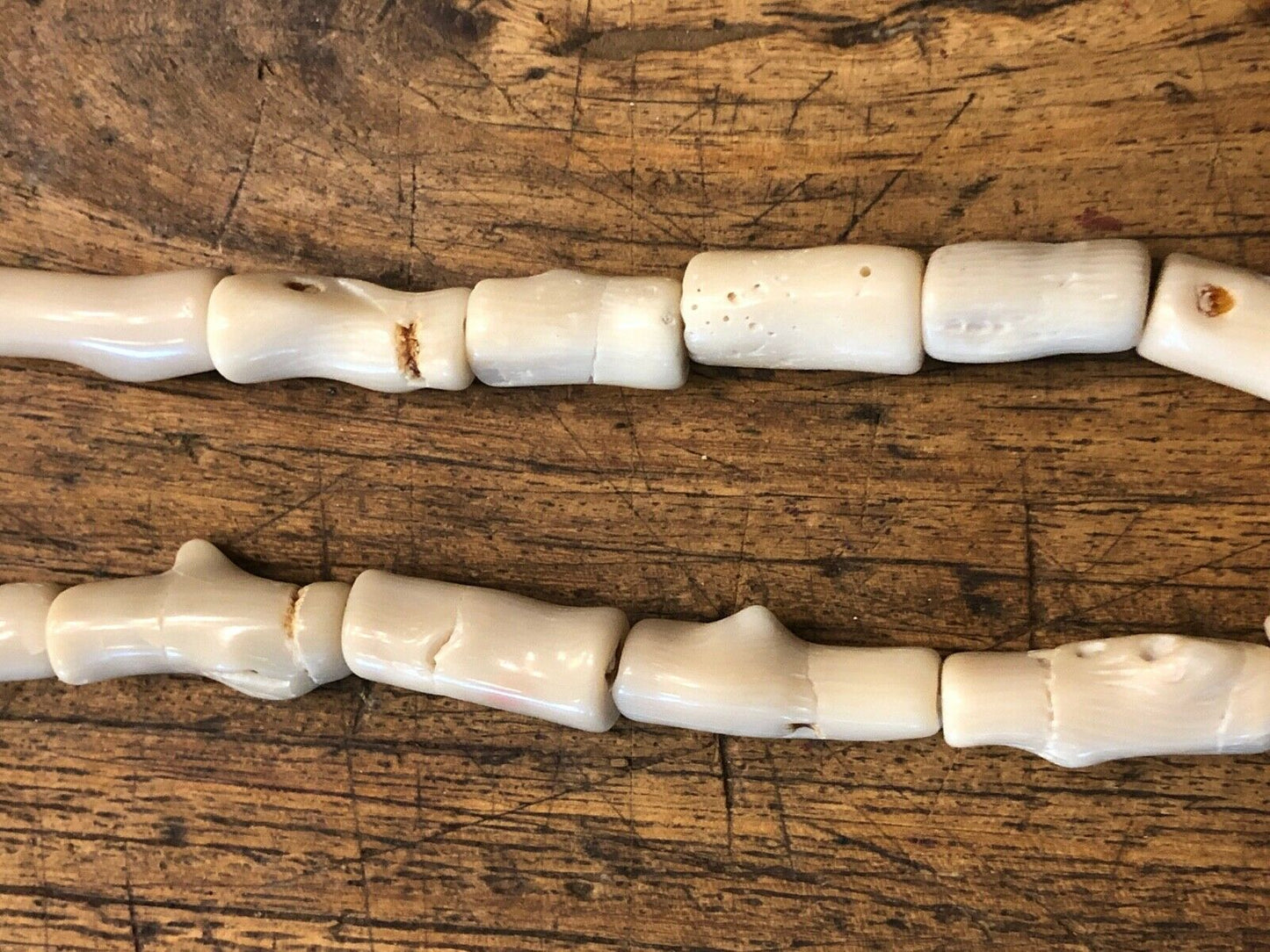 Superb Trade African Natural white Coral 32 Beads