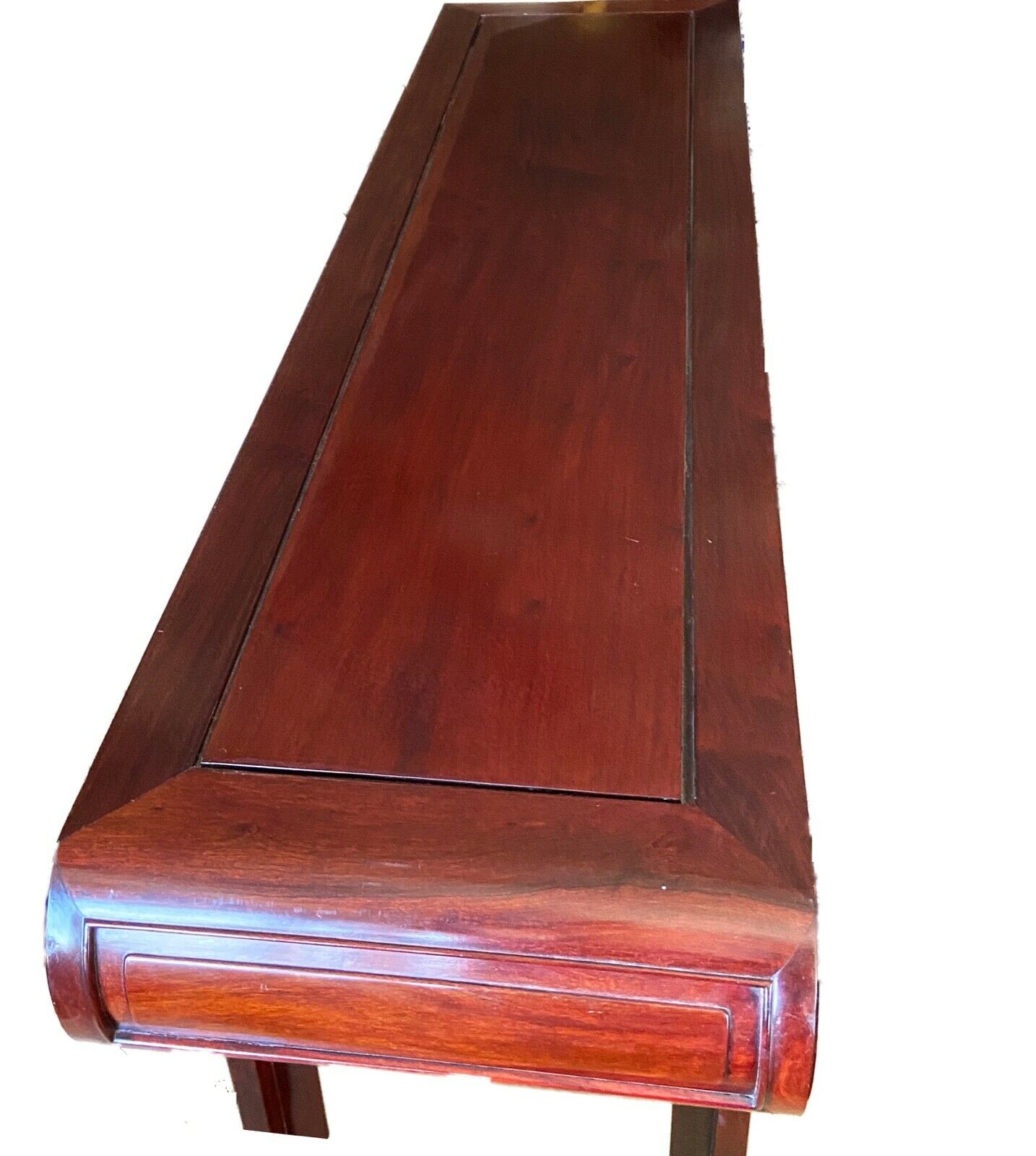 #932 Lg Chinese Vintage Huanghuali & Zitan Wood Altar Console Table 76.25" W by 40.5"