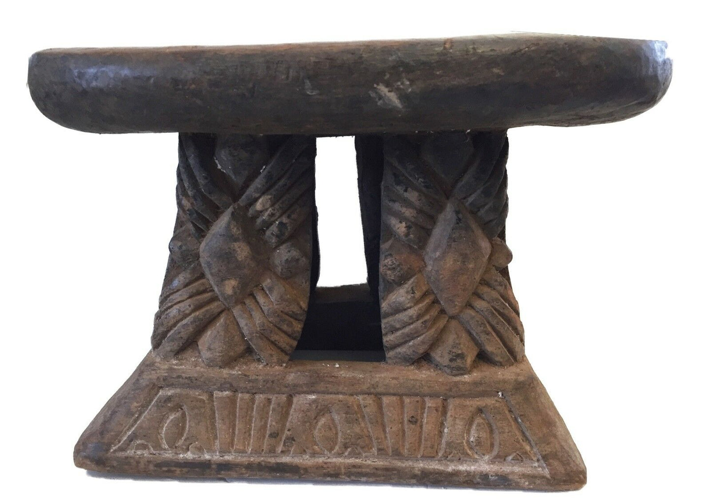 #782 African Bamileke Low Milk Stool Cameroon 14." w by 9.25" h
