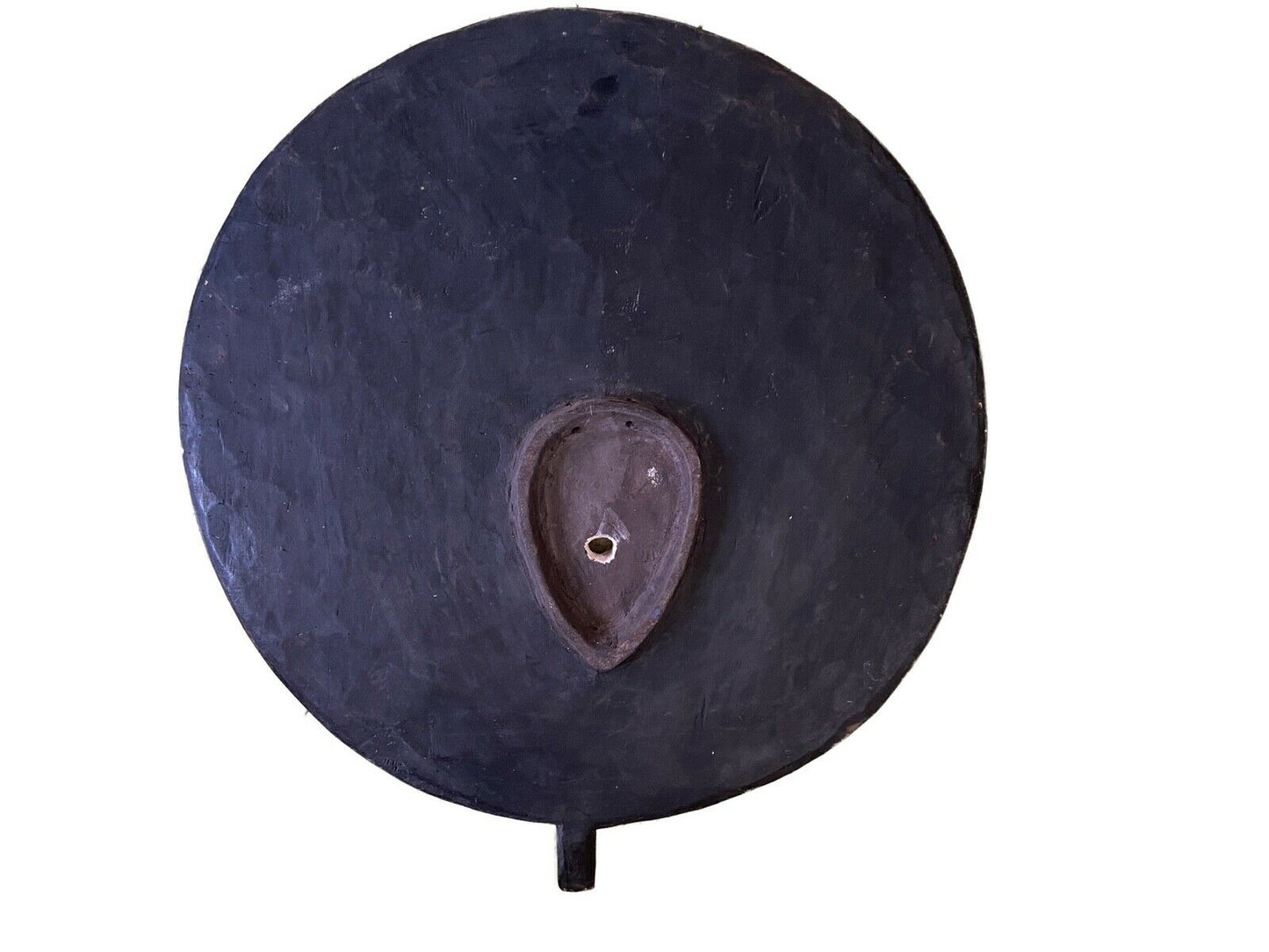 #877 Lg Bwa Sun Mask Blue and Red Burkina Faso 28 Inch African Art
