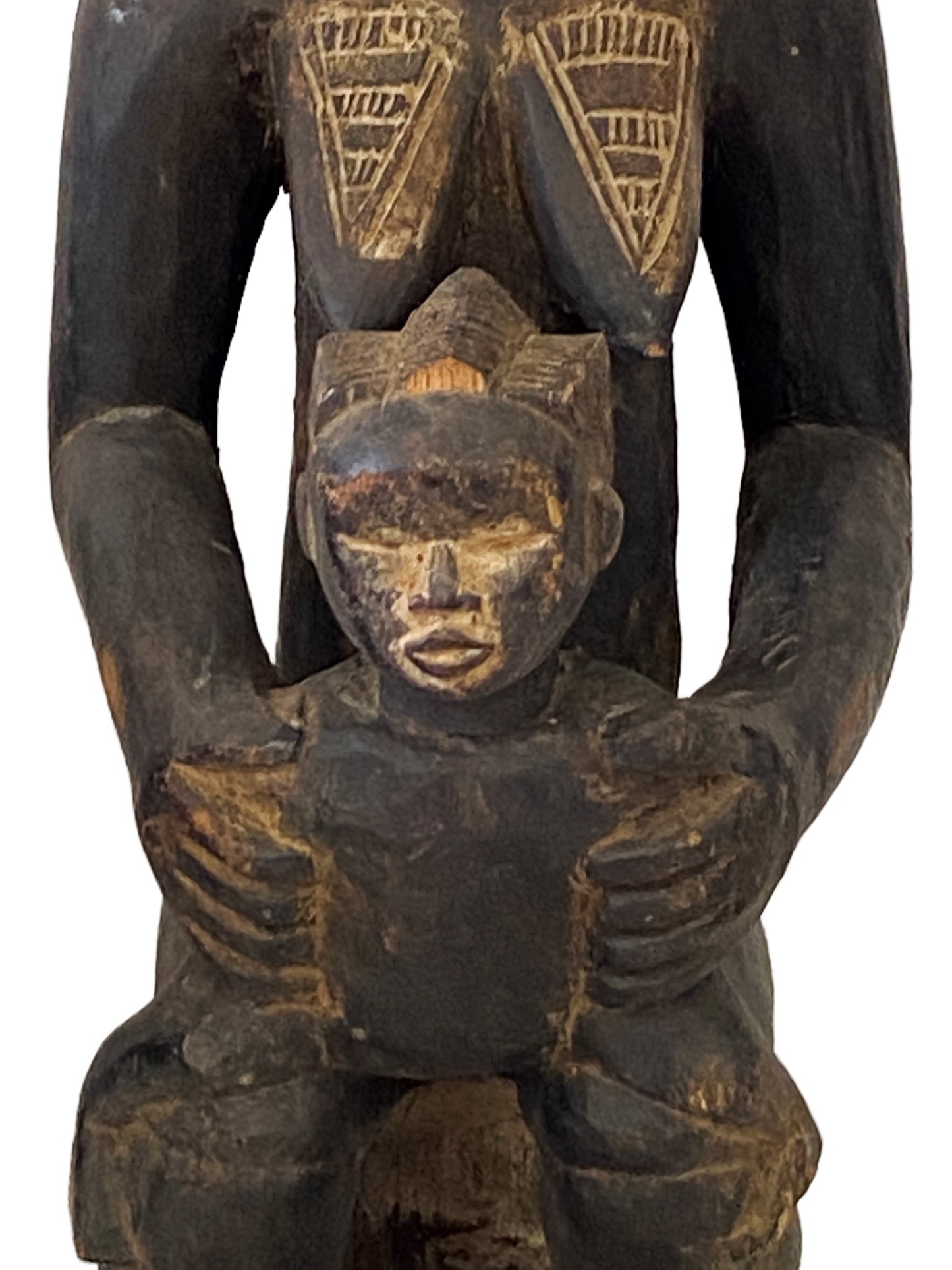 #3525 Baule Old Maternity Figure Cote D'ivoire Africa 18.5" H