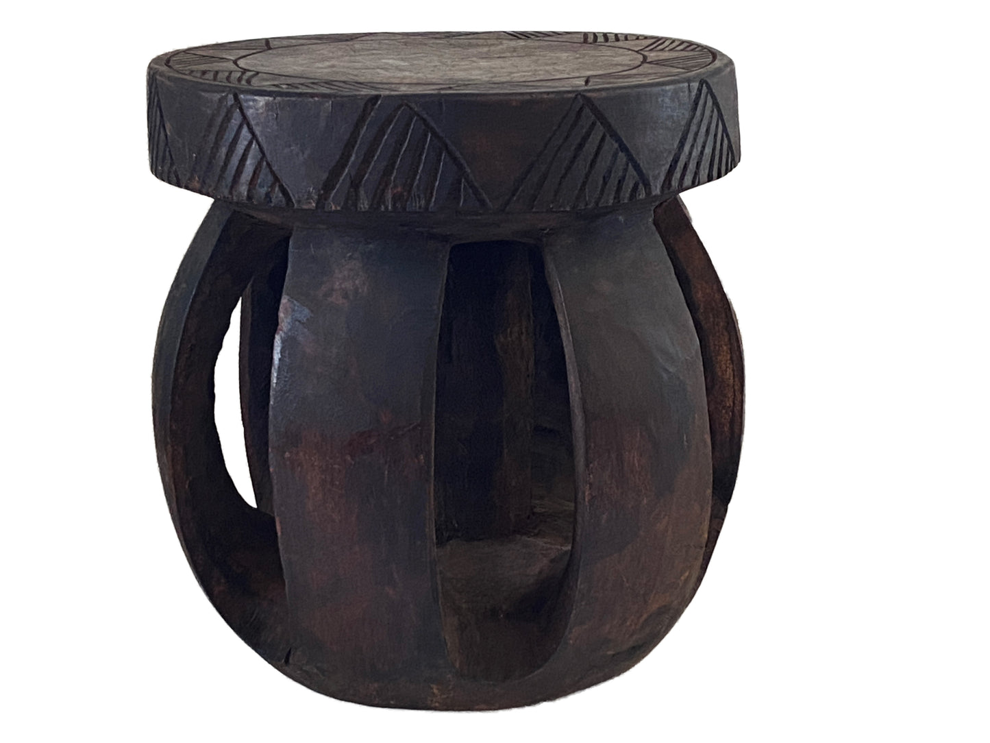 #3748 African Baga Low Stool Guinea-Bissau 12.5" H by 11"Diameter