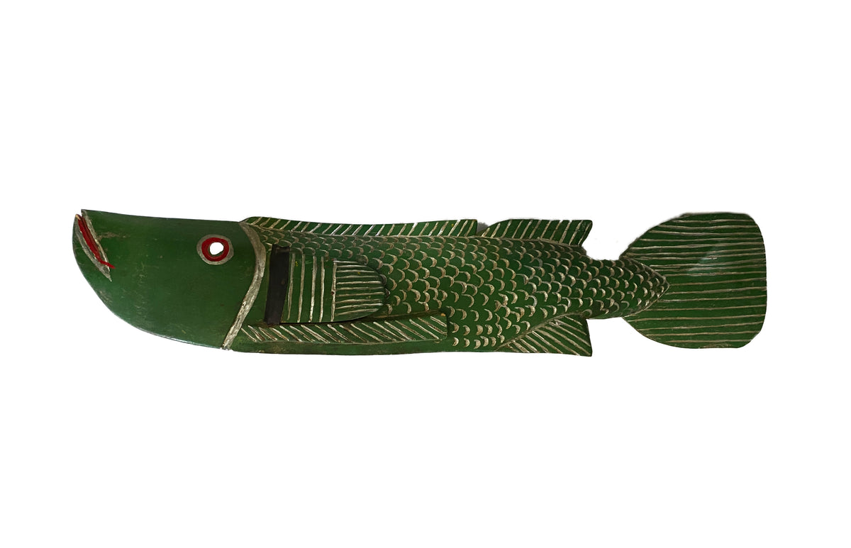 #3716 Vintage African Wooden Fish Bozo Tribe Mali 43.5"