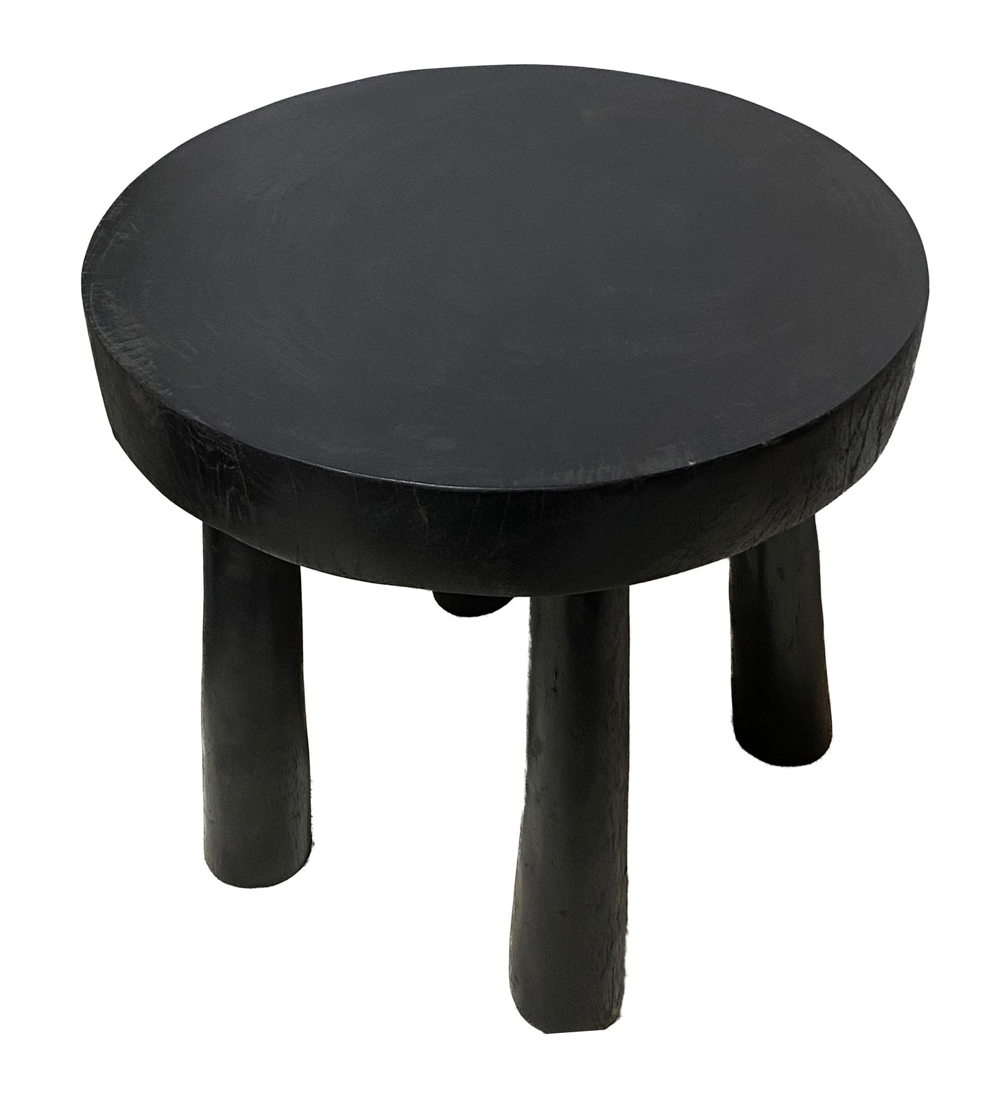 # 4136 African Old Carved Wood Table/Stool Hehe Gogo People Tanzania 15" H by 16" D