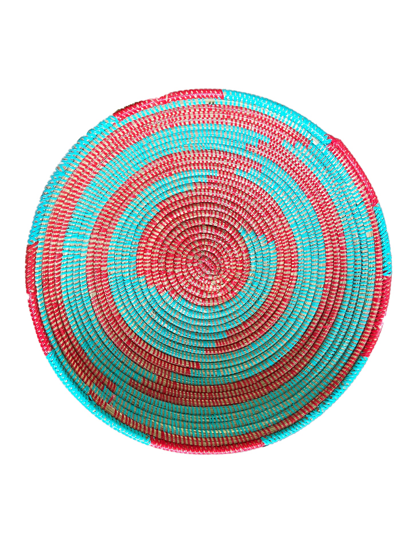 #3546 Lg Handmade Woven Wolof Basket From Senegal 18" in D