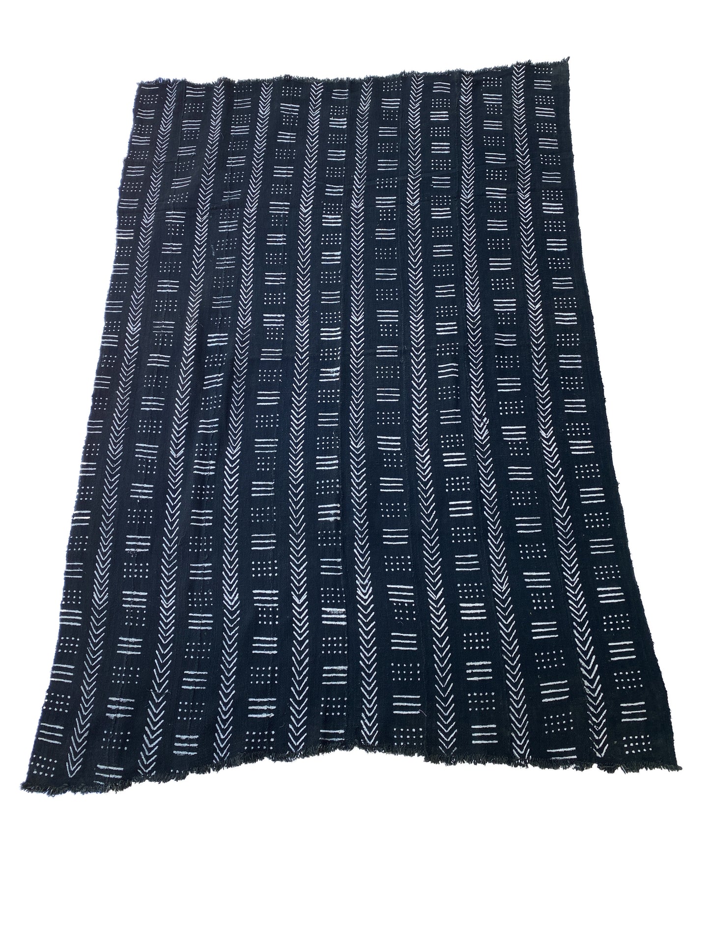 # 3861 African Black and White Mud Cloth Textile Mali