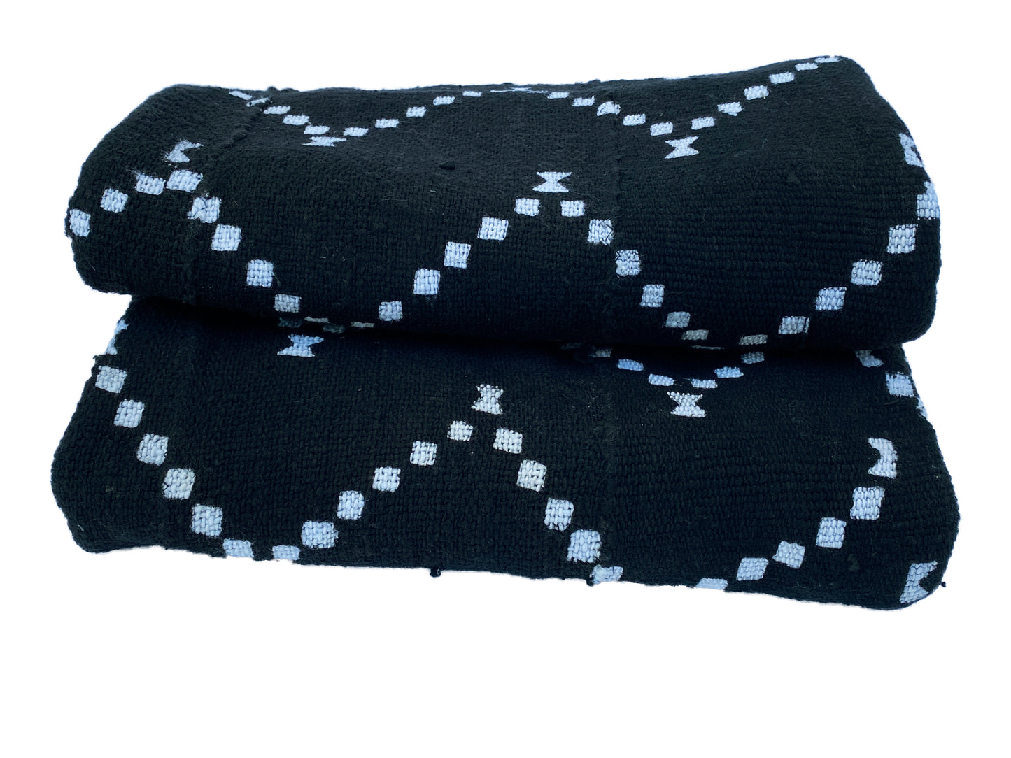 # 3859 African Black and White Mud Cloth Textile Mali