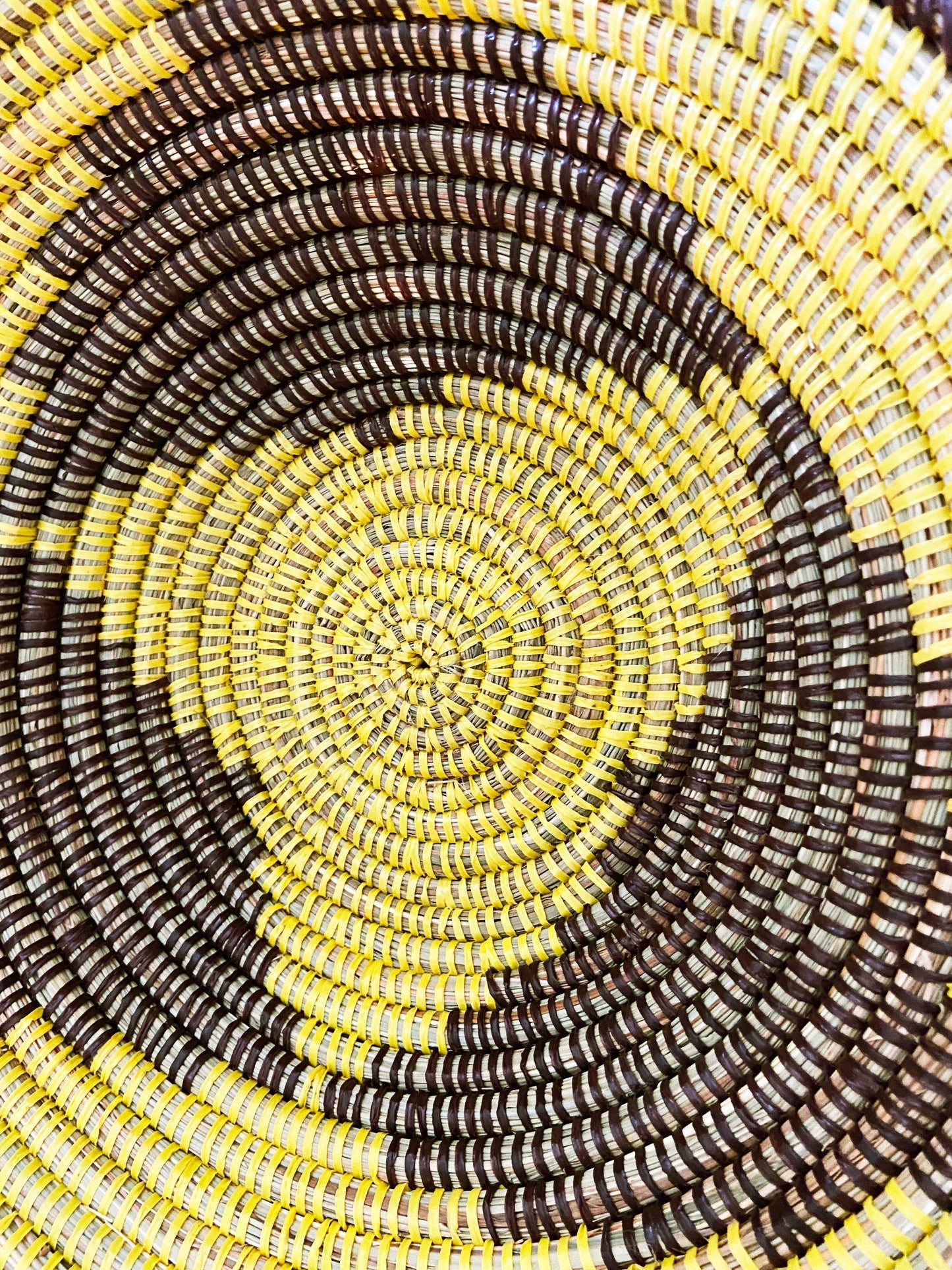 #3538 Lg Handmade Woven Wolof Basket From Senegal 16" in D