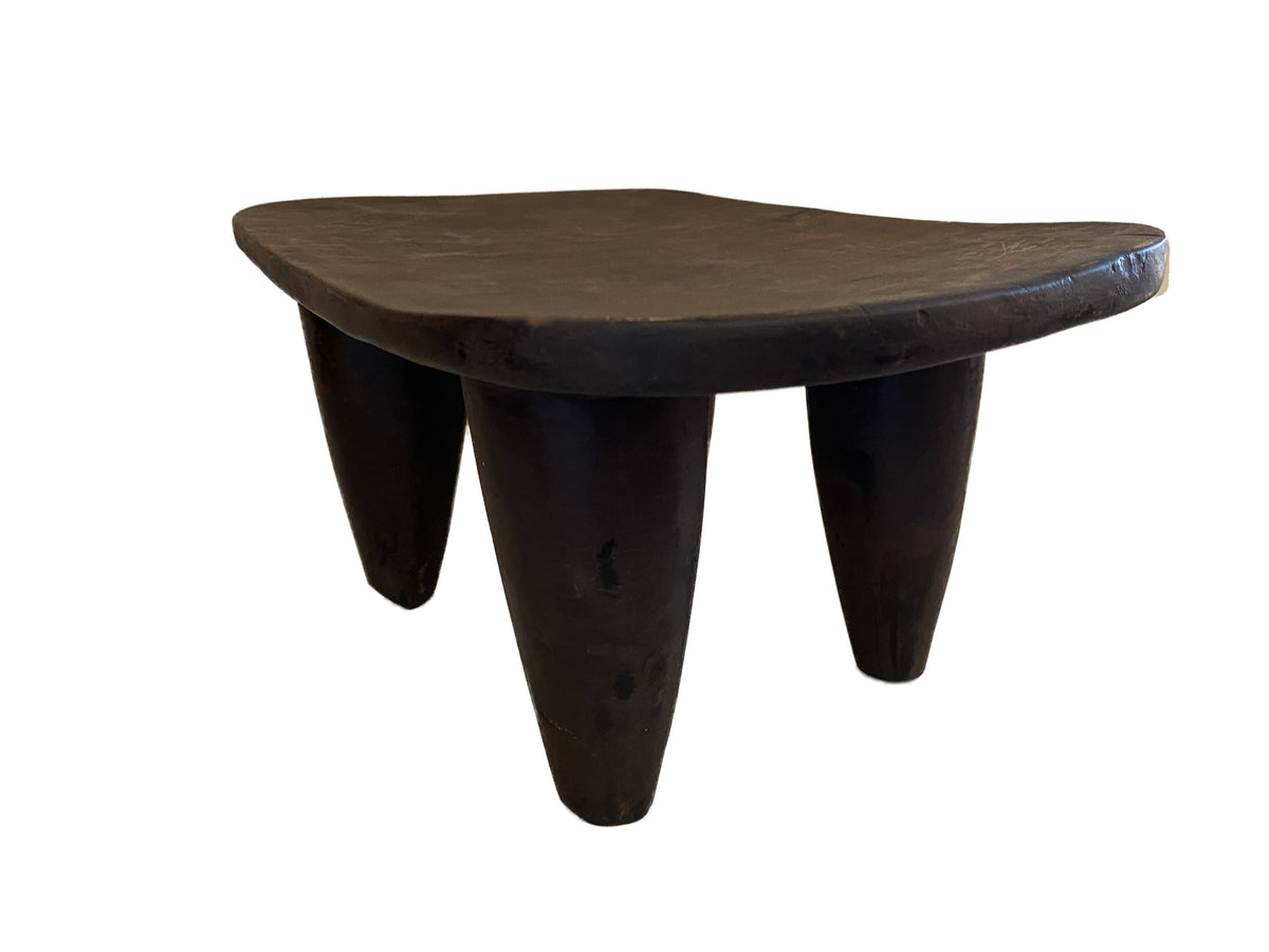 #3673 African Senufo Wood Milk Stool I . Coast 15.5" W