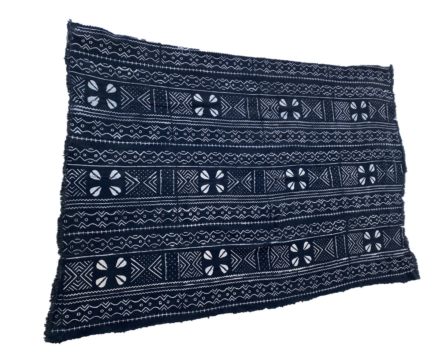 # 3860 African Black and White Mud Cloth Textile Mali