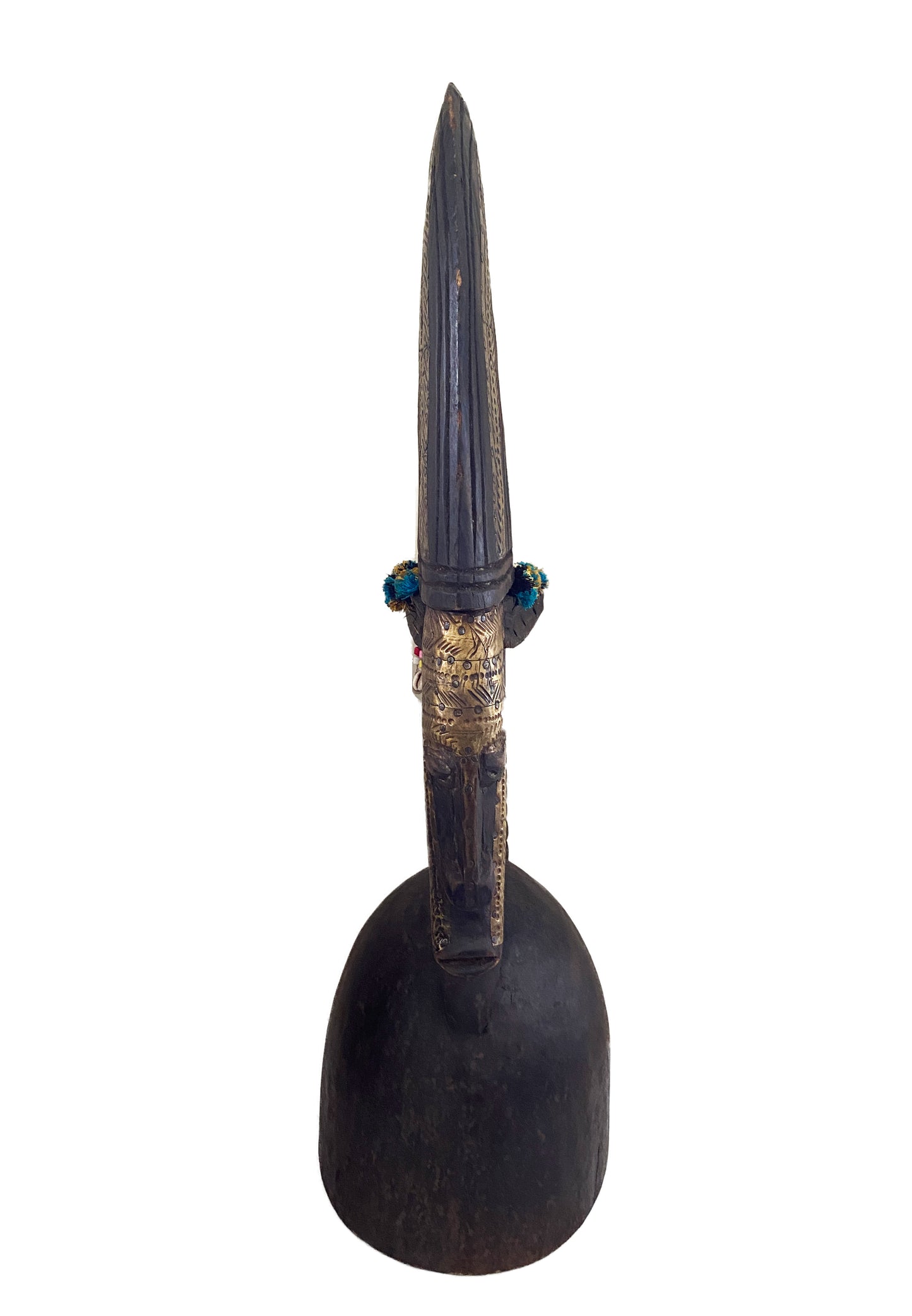 #3662 Lg Bamana Male Antelope Chiwara Helmet Mali African Art 28" H