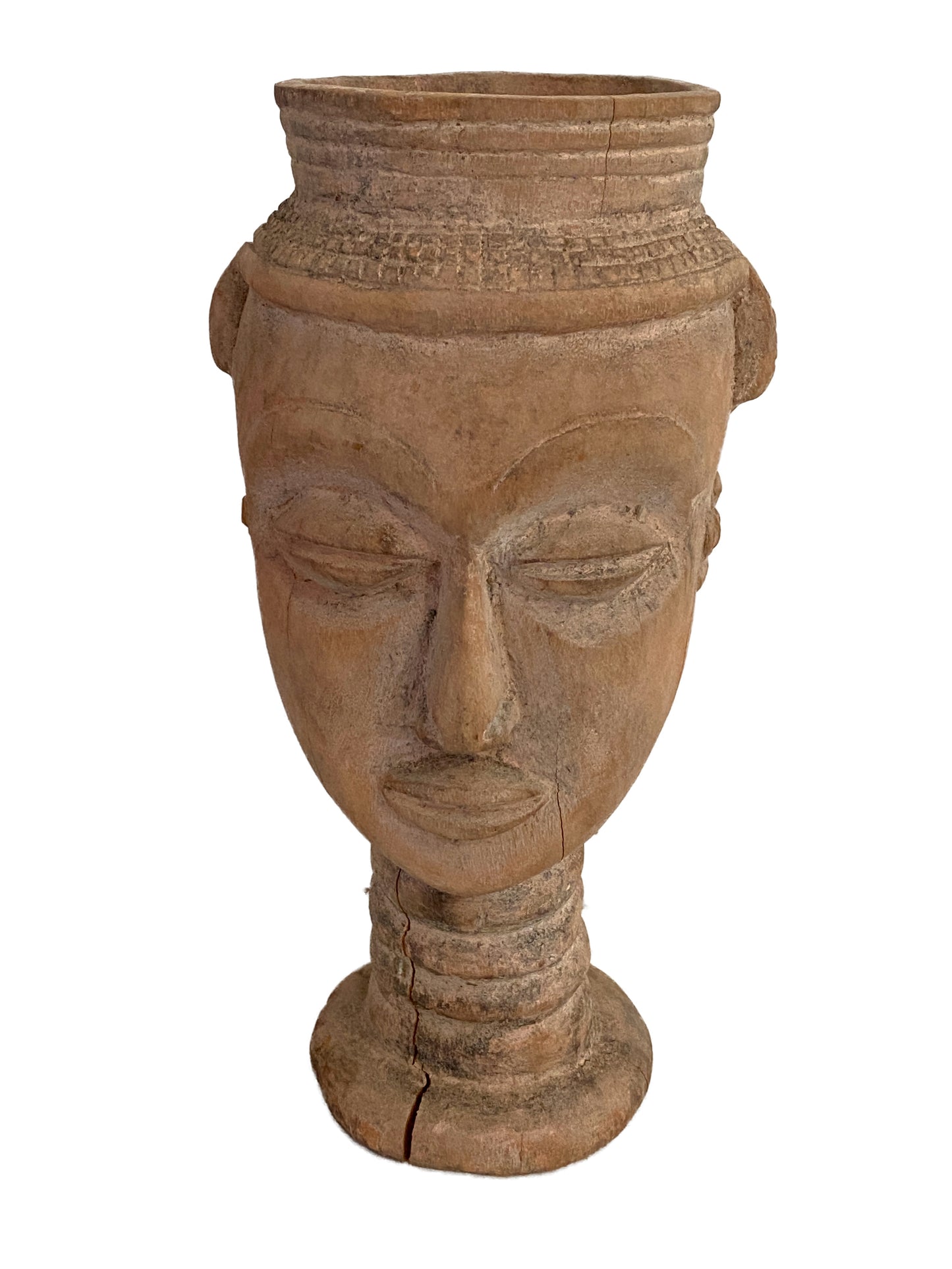 #3922 Old & Rare African Bamileke Ceremonial Nobility Wooden Cup Cameroon