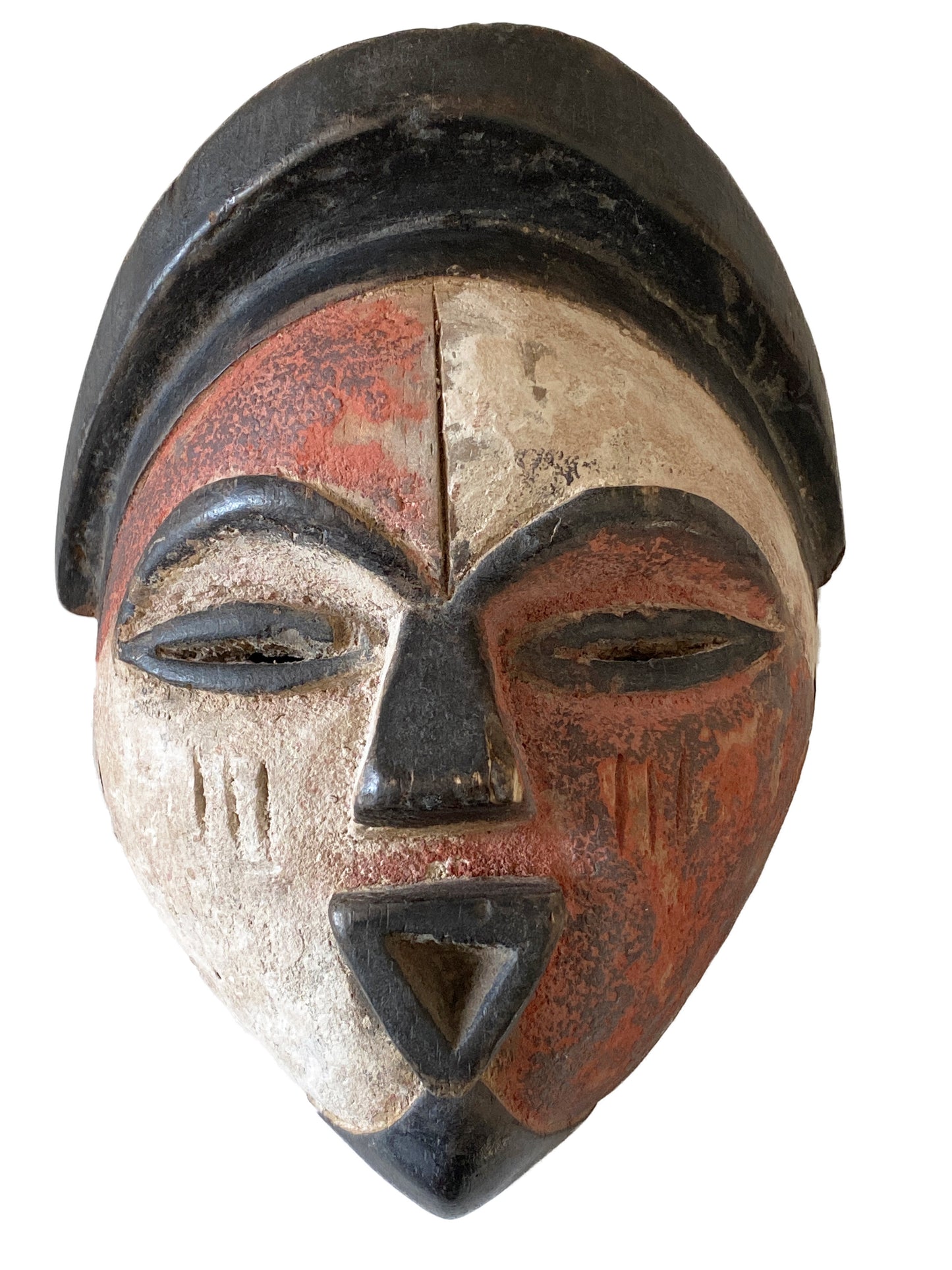 #3518 Tribal African Igbo Passport Mask Nigeria 8" H