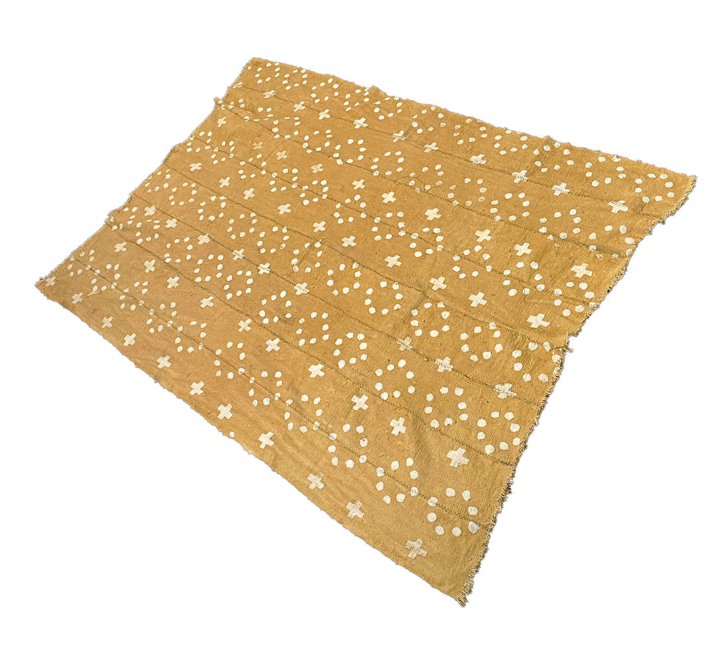 #3754 African Bogolan Mud Cloth Textile 60 " by 42"