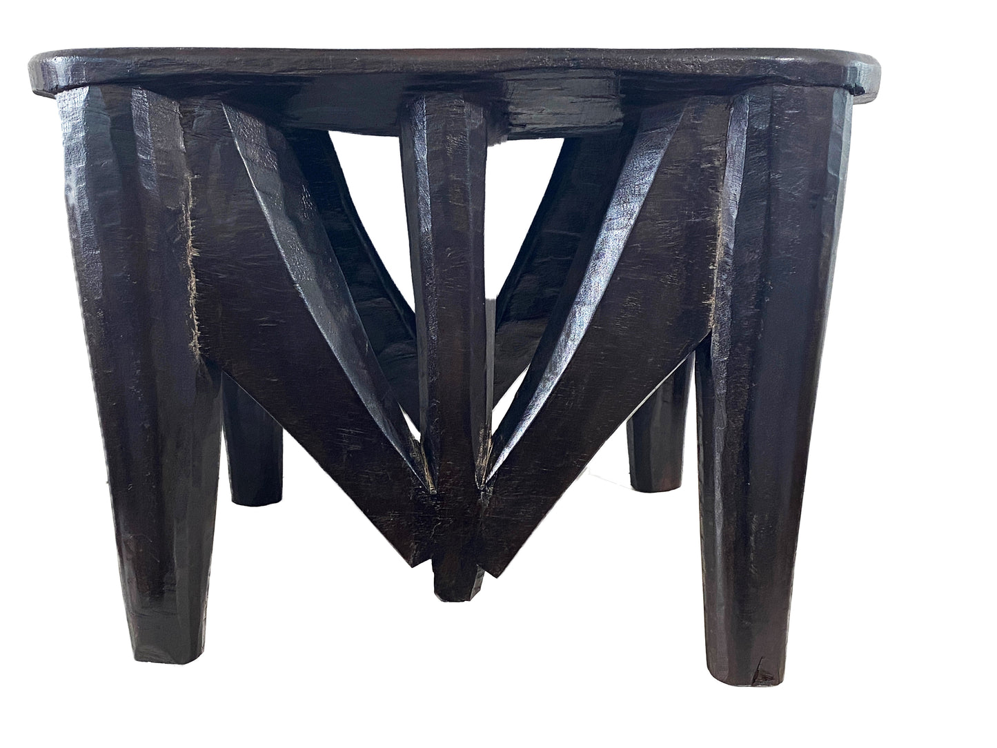 #4348 Superb African Nupe Stool / Table Nigeria 23" W by 15.5" H