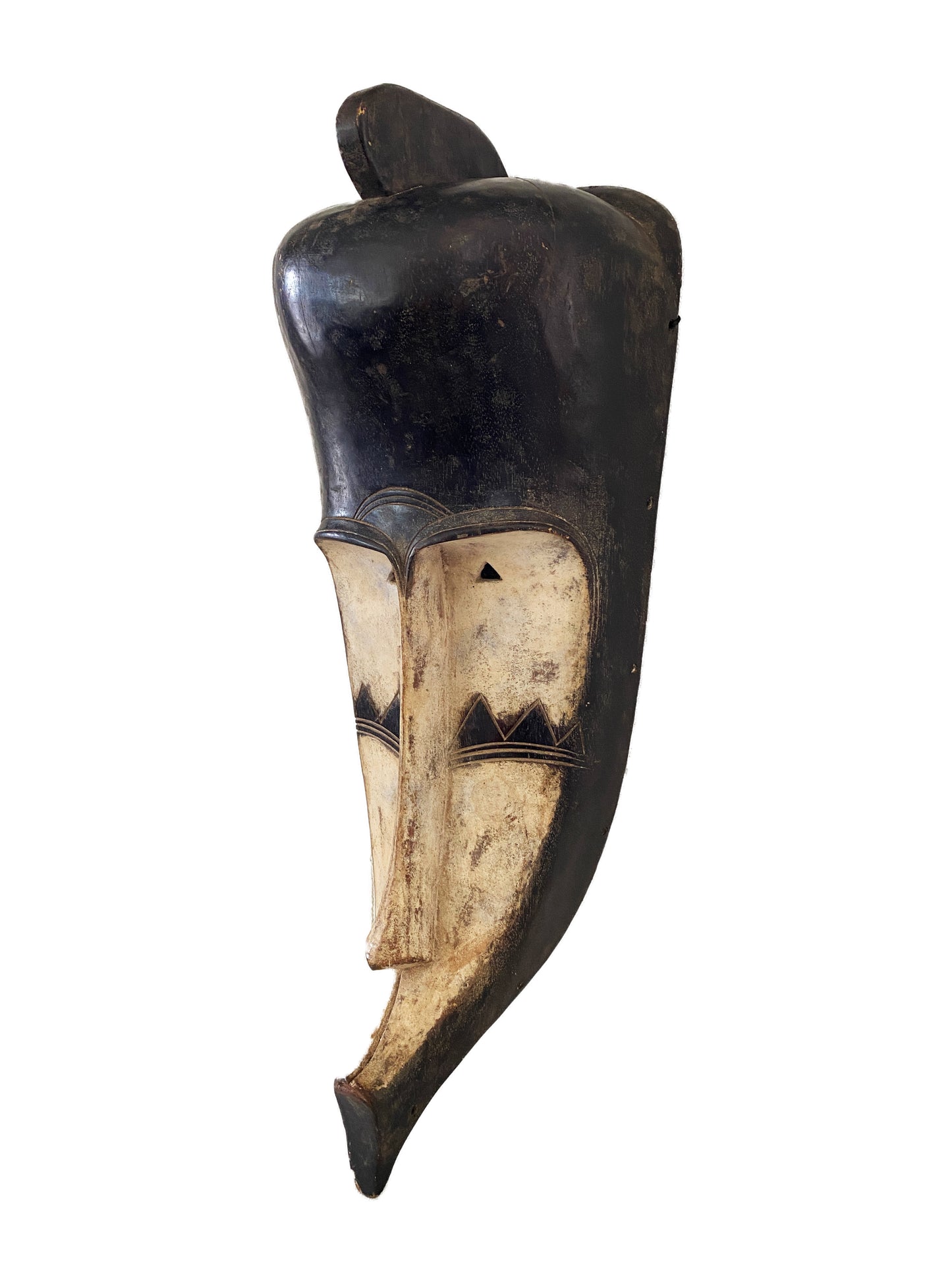 #3322 Lg Fang Mask Elongated Face Gabon African Mask 31" H