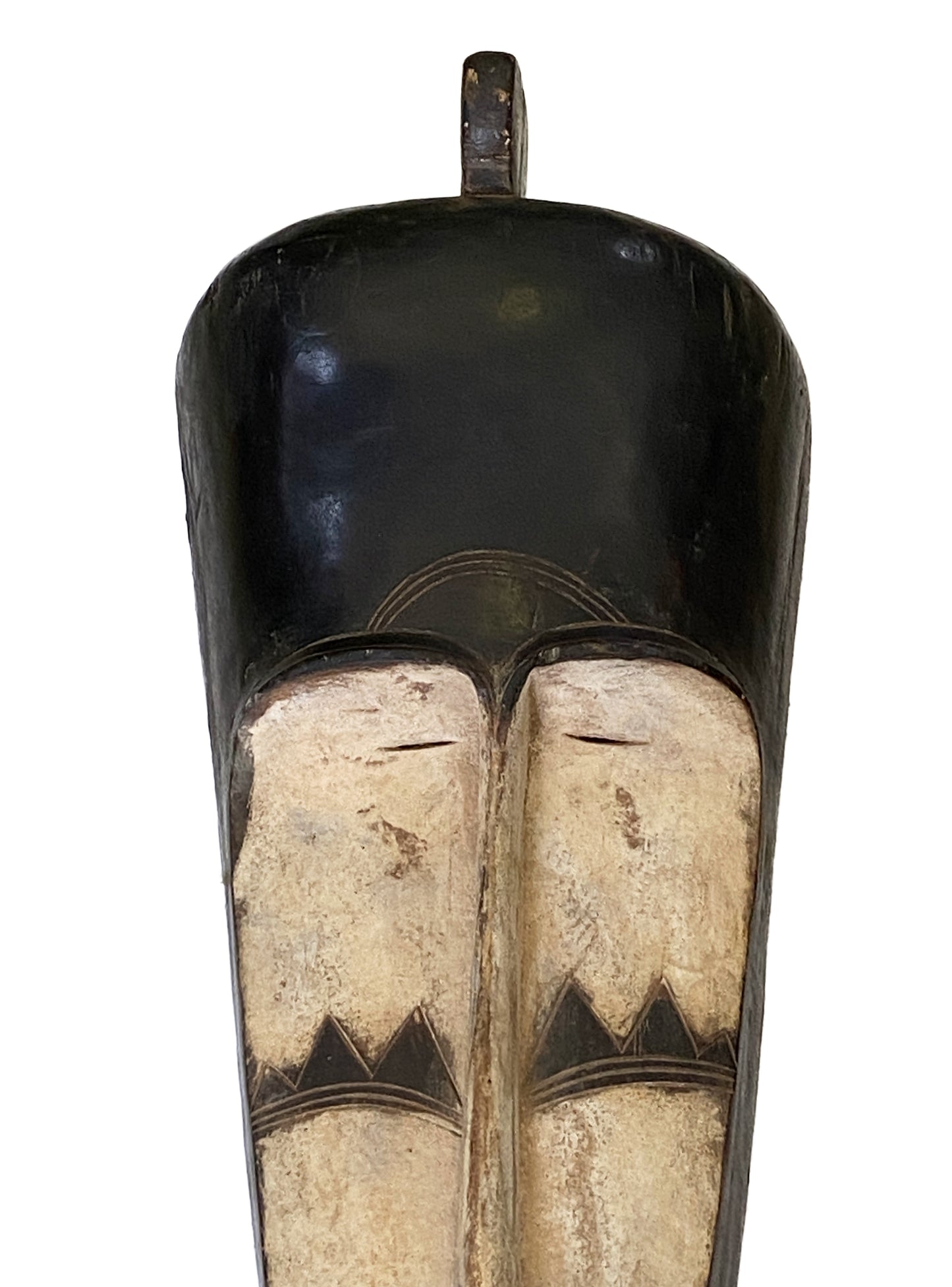 # 3459 Lg Fang Mask Elongated Face Gabon African Mask 31.25" H