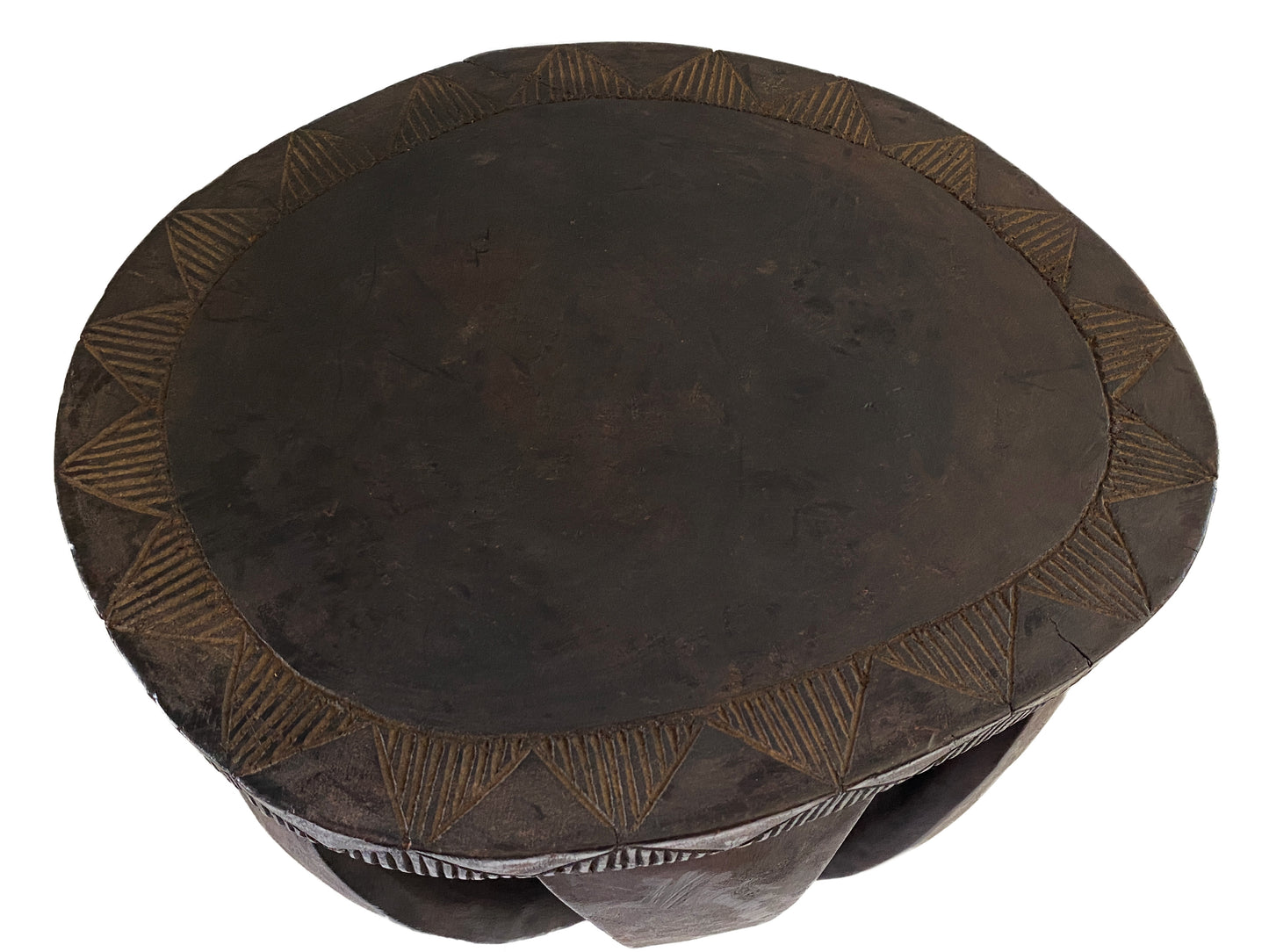 #3747 African Baga LG Stool /Table Guinea-Bissau 14" H by 17.25"W