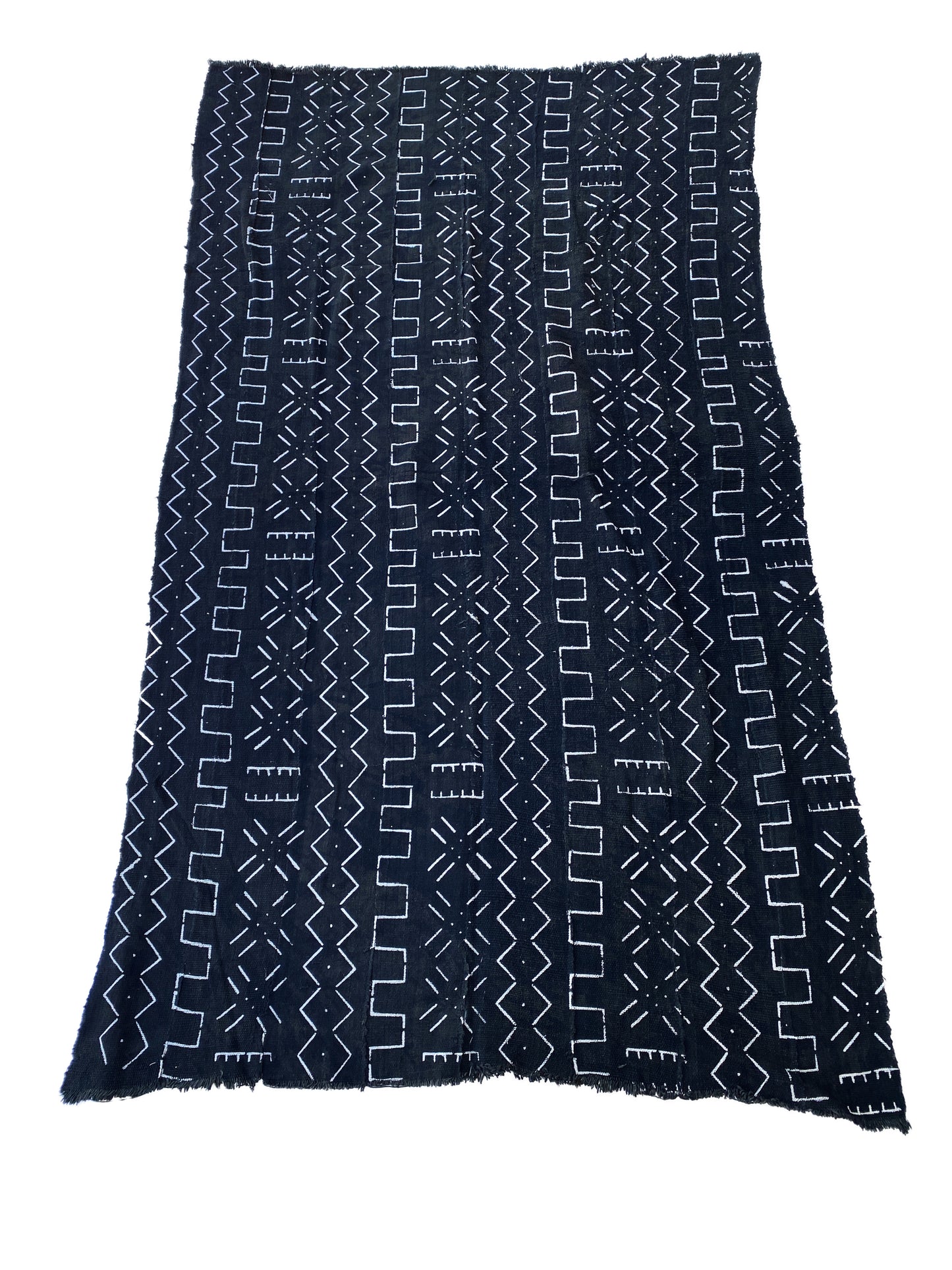 # 3858 African Black and White Mud Cloth Textile Mali