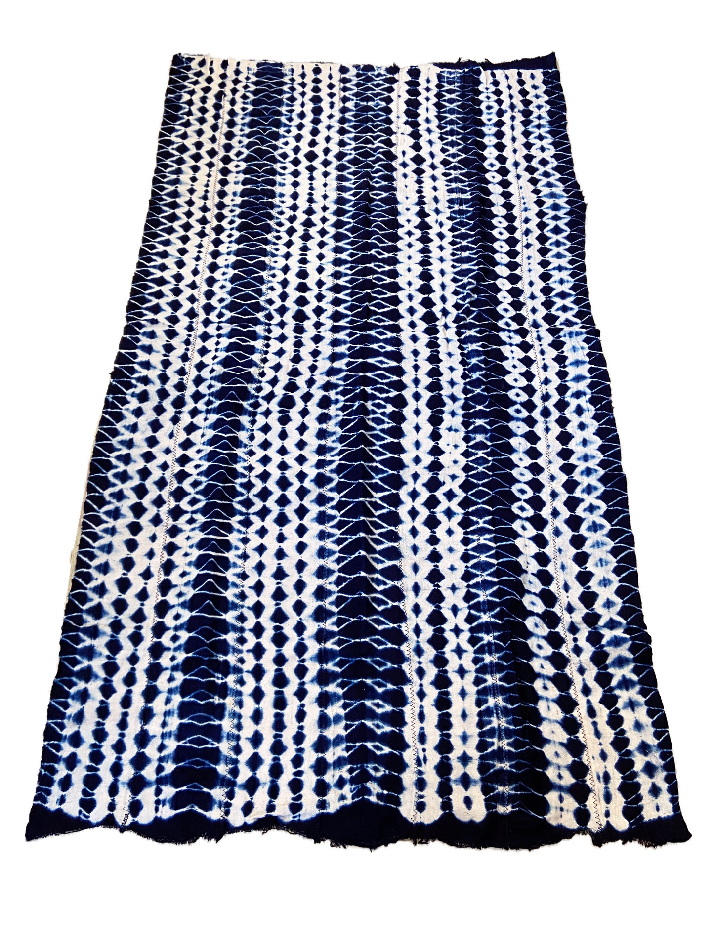 Vtg Mali Indigo Mud Cloth Textile 38" by 68" # 3069